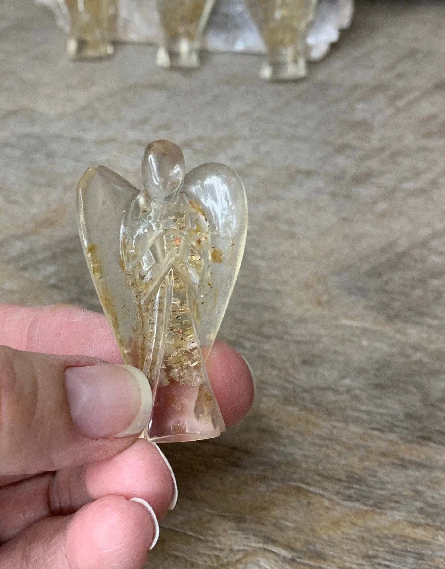 Citrine Organite Angel Figurine (Crystals Imbedded in Resin) 0108 Shop Wholesale Crystals