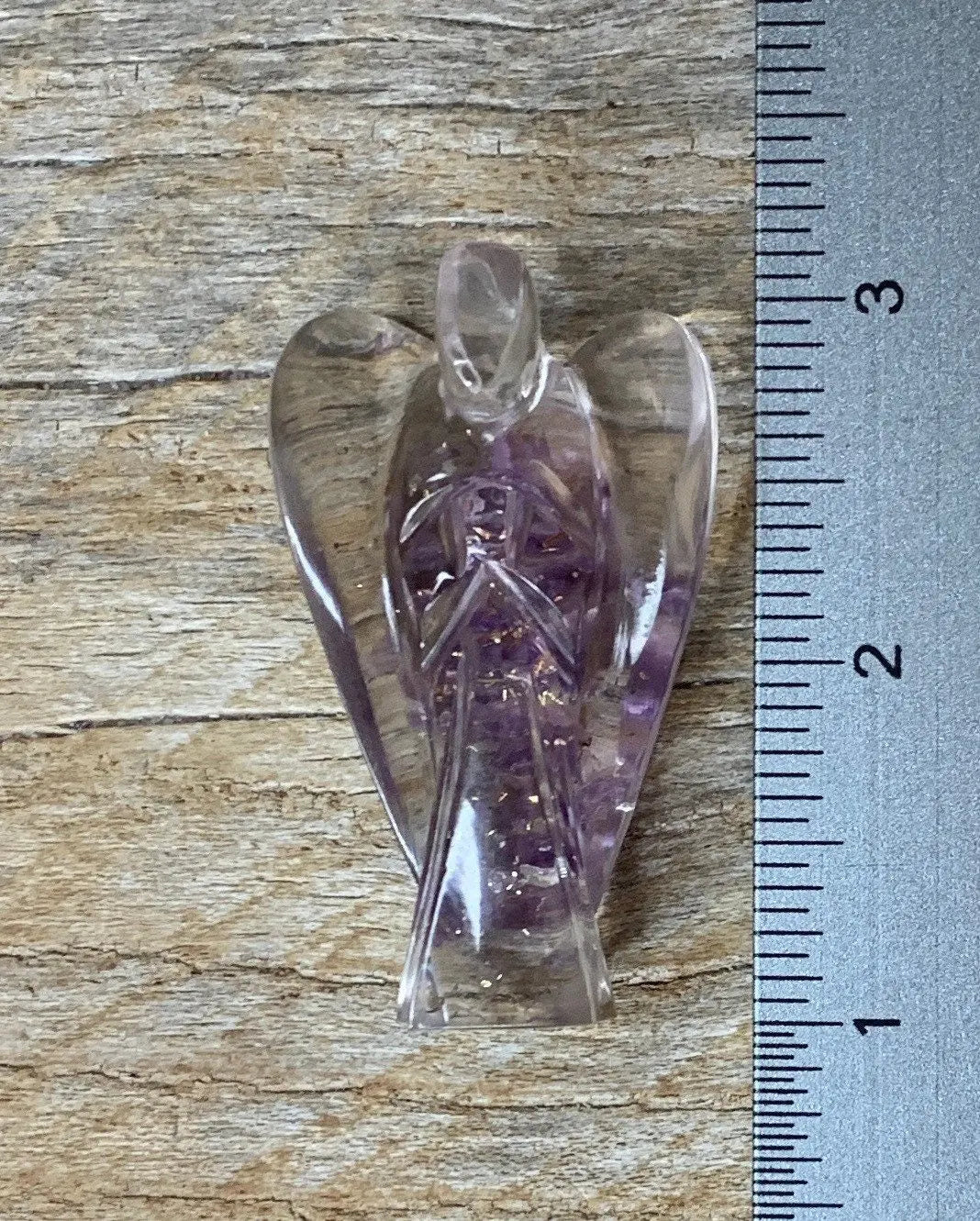 Amethyst Organite Angel Figurine 0214 (Crystals Imbedded in Resin) Shop Wholesale Crystals