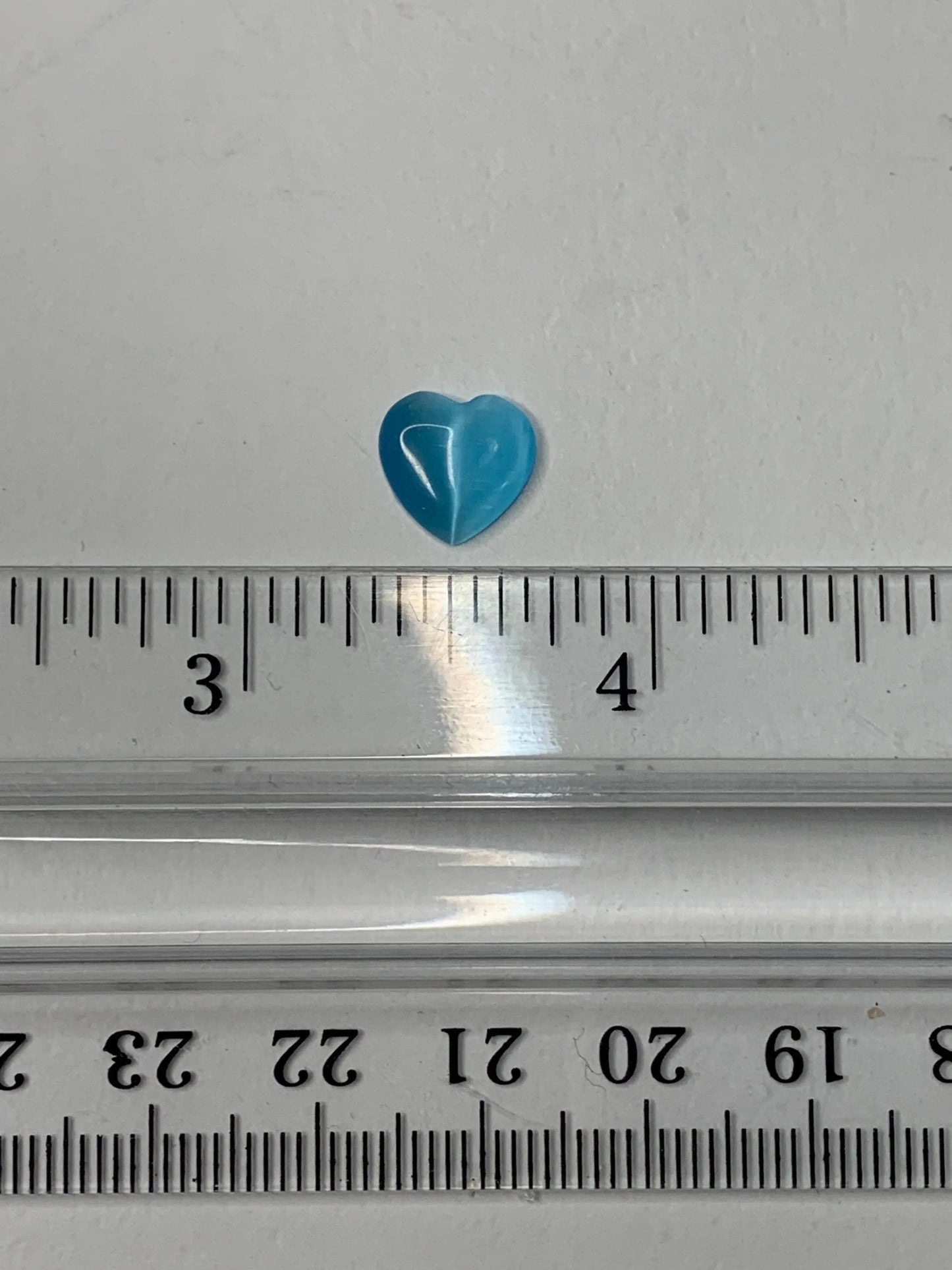 Blue Cat's Eye Heart, Polished (Approx .4") Polished Stone for Crystal Grid or Craft Supply 0131 Shop Wholesale Crystals