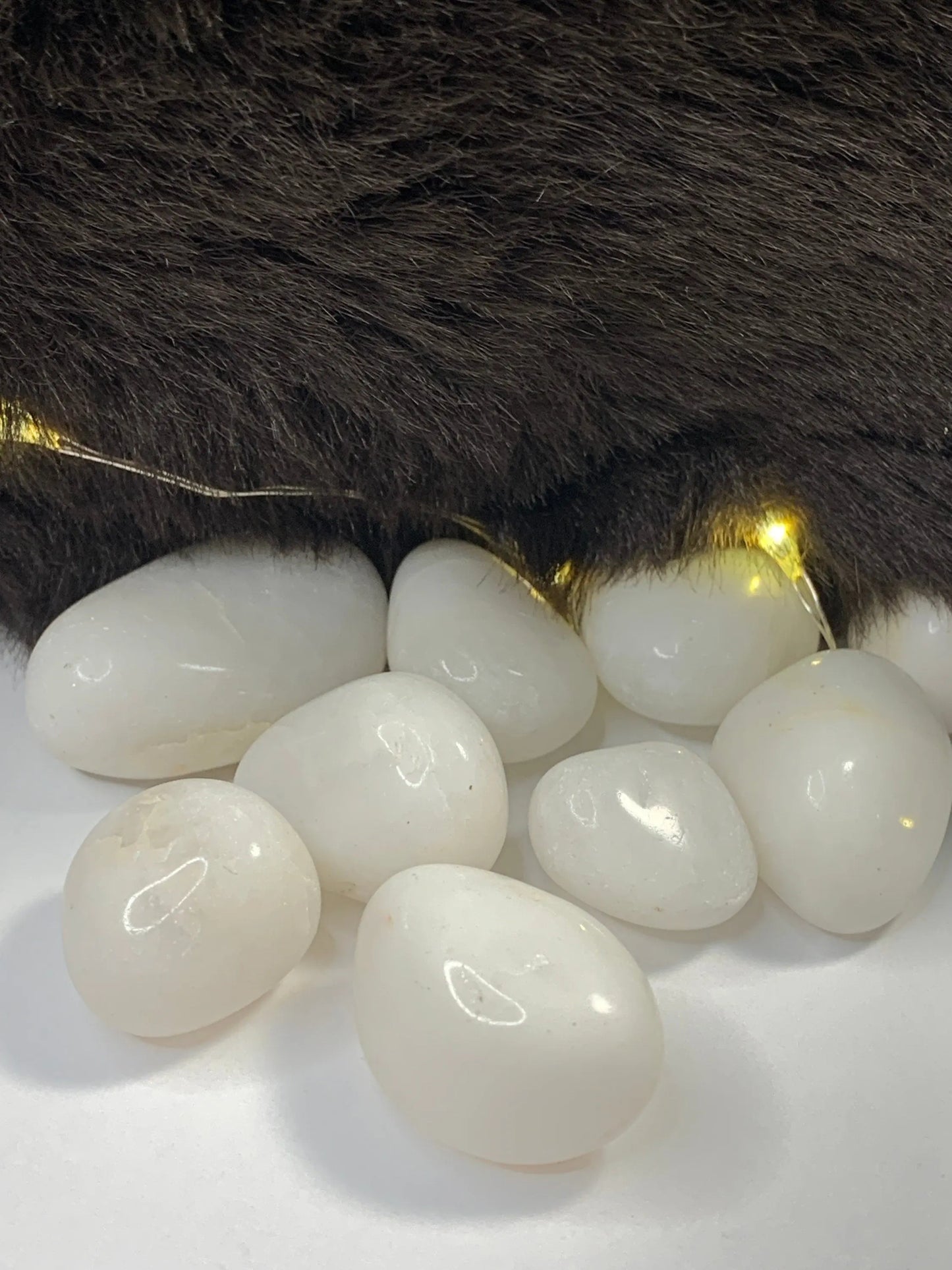 White Agate polished stone (Approx. 3/4" - 1") 0709 Shop Wholesale Crystals