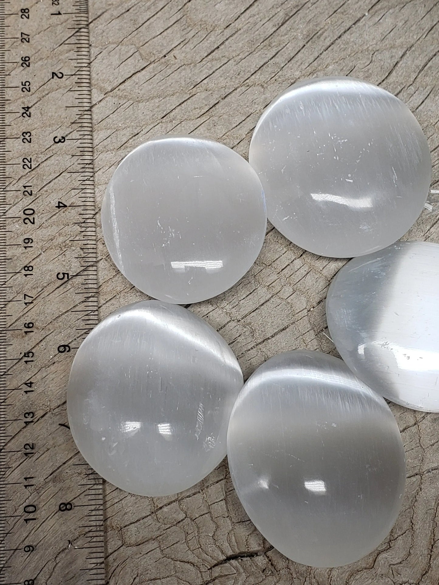 Selenite Palm Stone (Approx. 2 1/2" x 2 3/4") G-0014 - Shop Wholesale Crystals