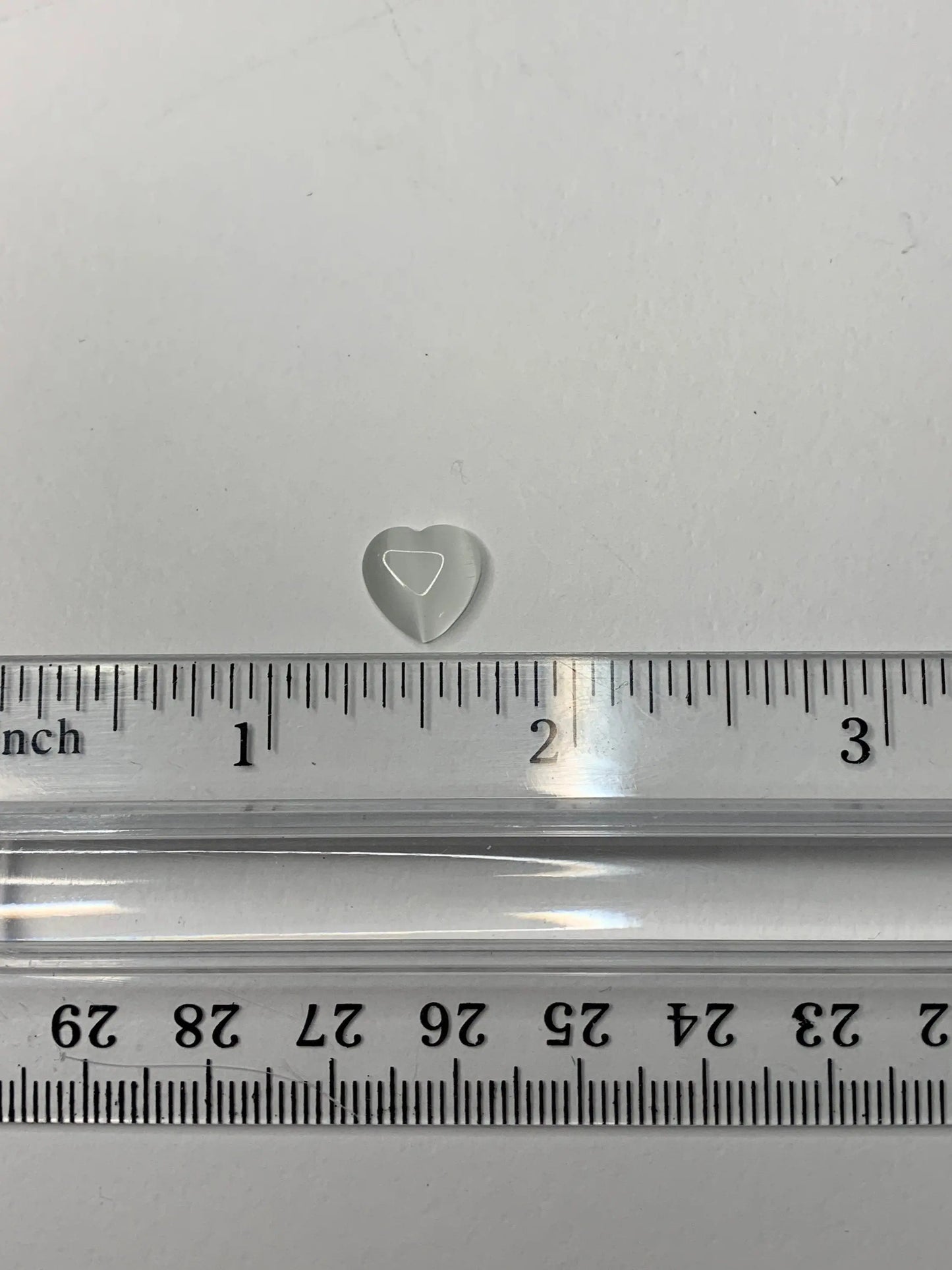 White Cat's Eye Heart, Polished (Approx .4") Polished Stone for Crystal Grid or Craft Supply 0162 Shop Wholesale Crystals