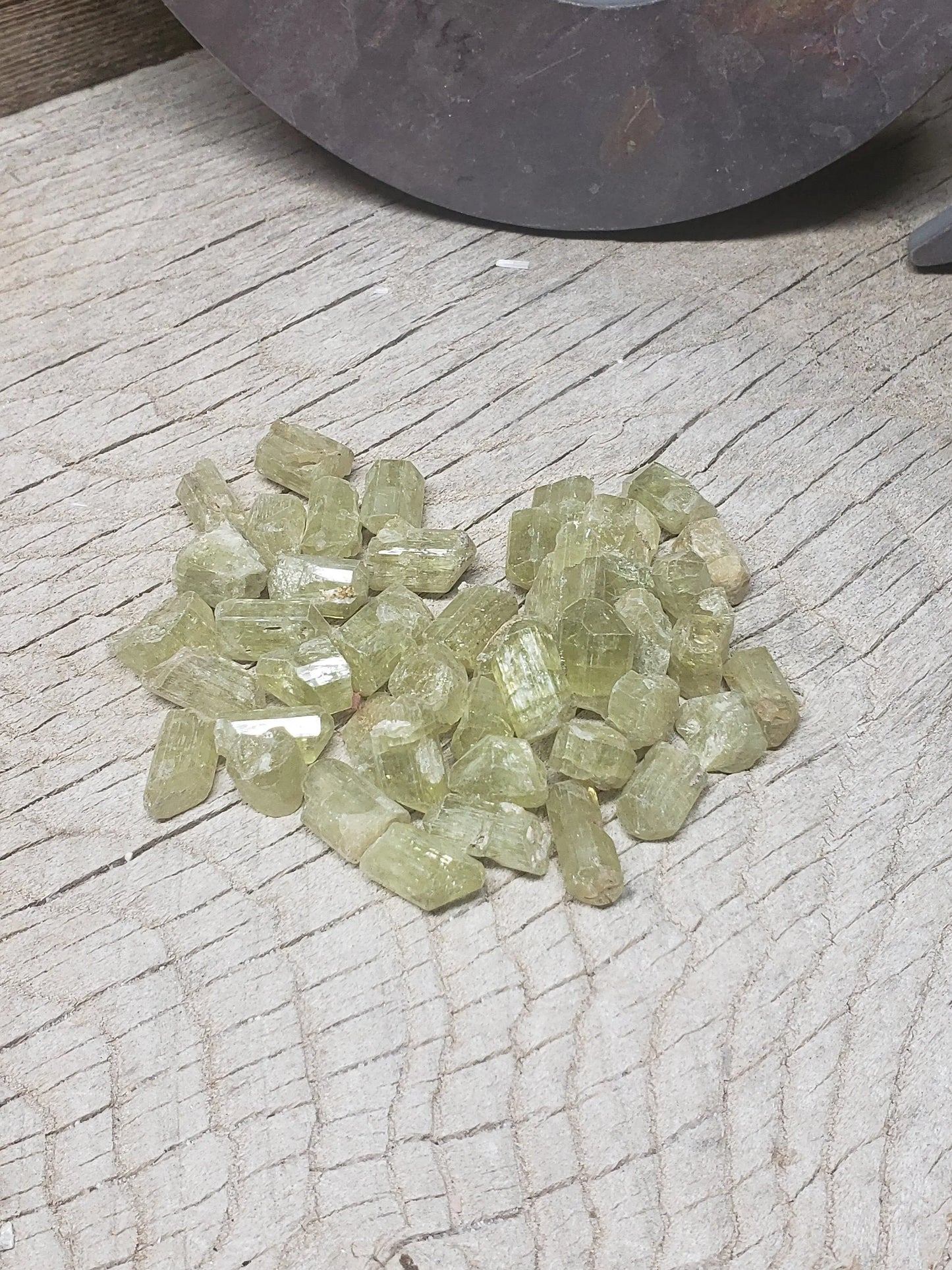 Golden Yellow Apatite, One stone (1/2 to 3/4" long), Beautiful, Natural Crystal, Rough Healing Crystal, 0122 Shop Wholesale Crystals