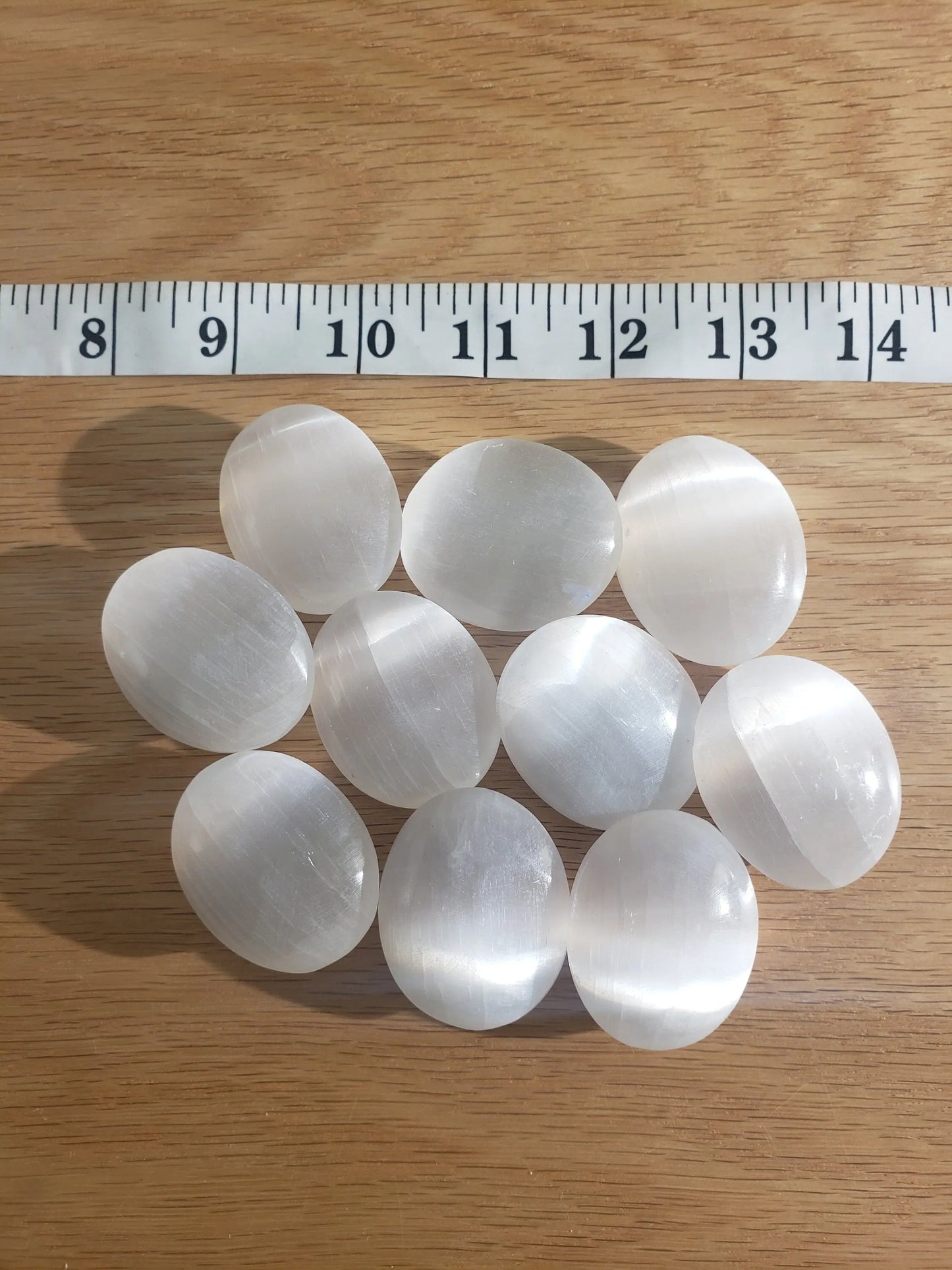 Selenite Palm Stone (Approx. 1 3/4" x 1 1/2"each) G-0019 - Shop Wholesale Crystals