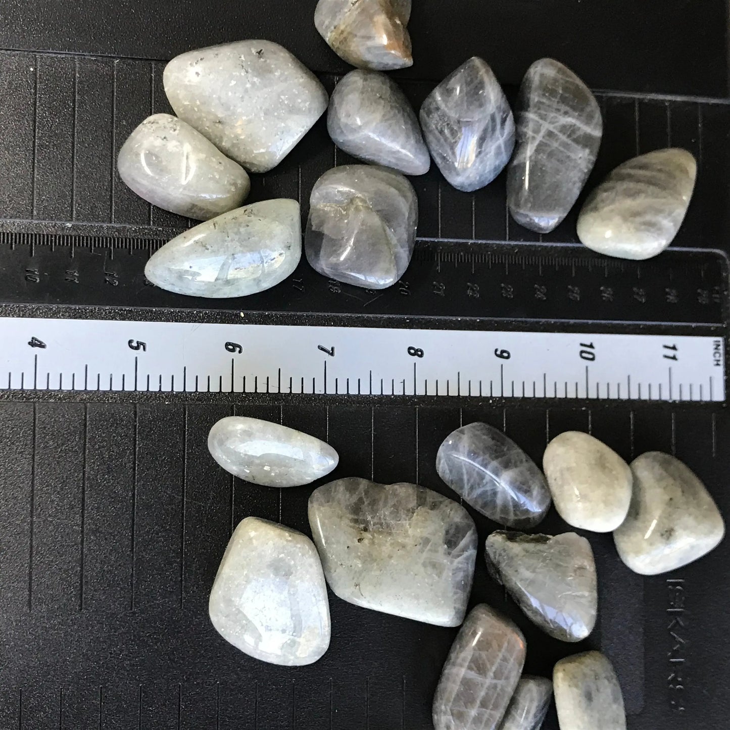 Purple Yellow Labradorite, Polished Tumbled Stone (Approx 1 1/3" long) for Wire Wrapping or Crystal Grid Supply 0702 Shop Wholesale Crystals