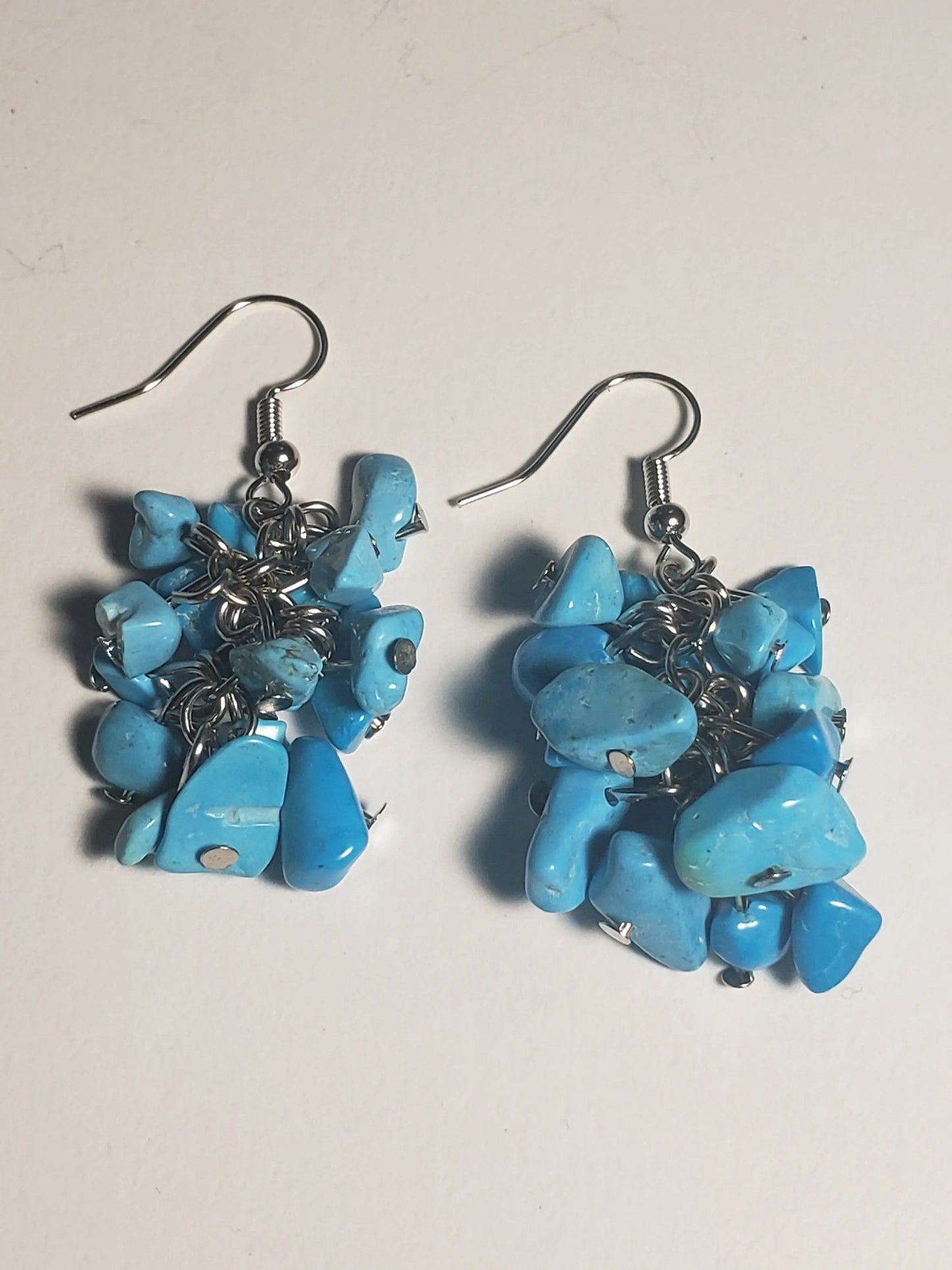 Blue Howlite Earrings, Healing Crystals, Beautiful EAR-0008 Shop Wholesale Crystals