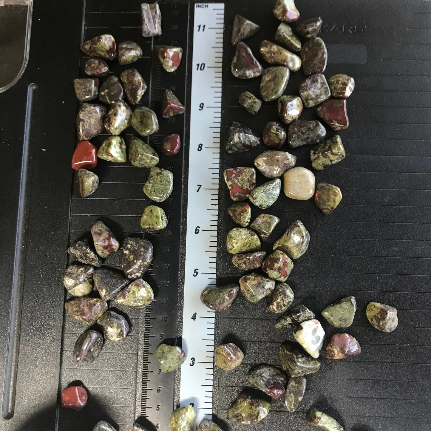 Dragon's Blood Jasper, Polished Tumbled Stone (Approx 1/2" - 3/4" long) Polished Stone, for Wire Wrapping or Crystal Grid Supply 0736 Shop Wholesale Crystals