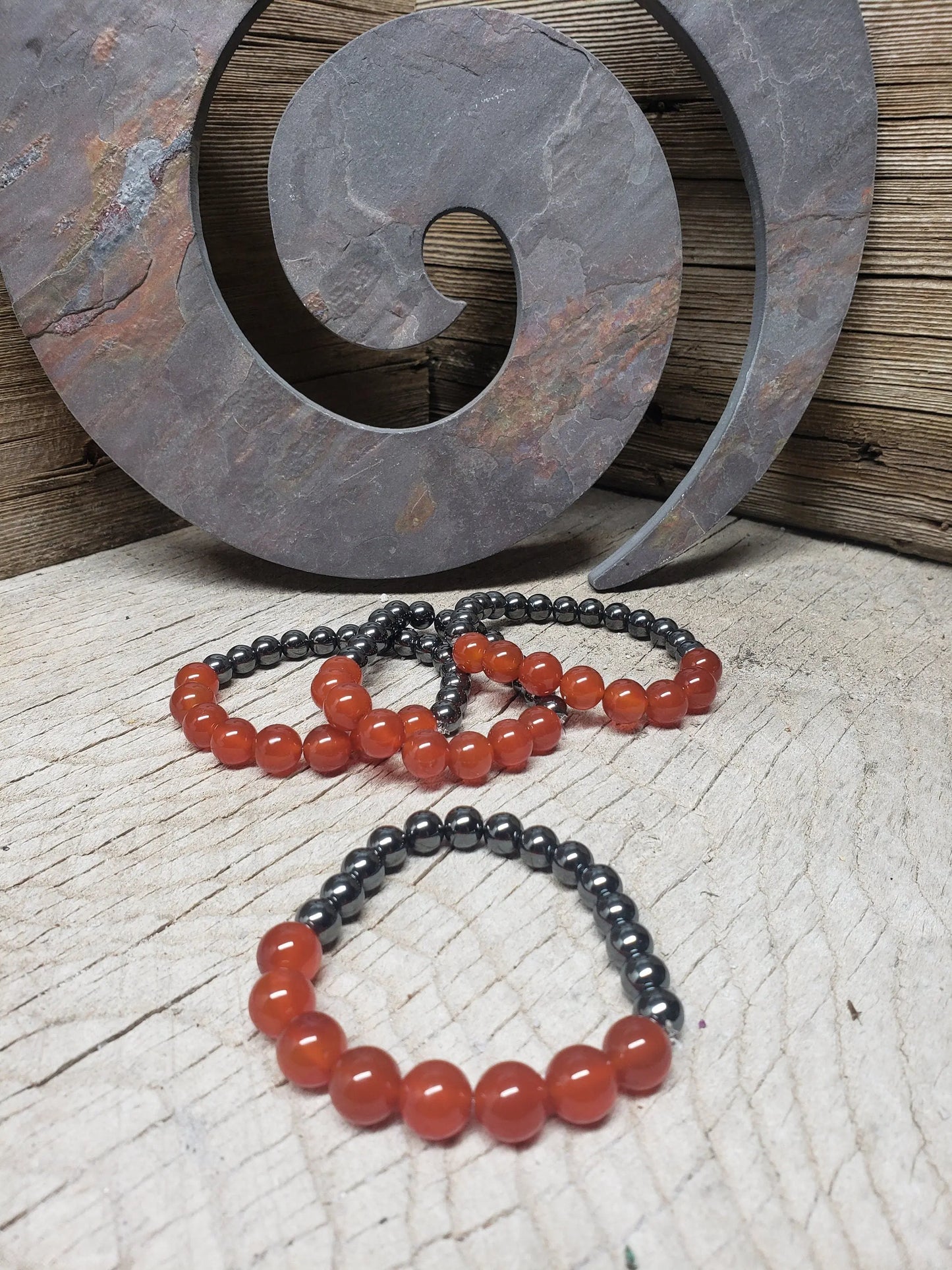 Carnelian Hematite Bracelet BRC-0049 Shop Wholesale Crystals