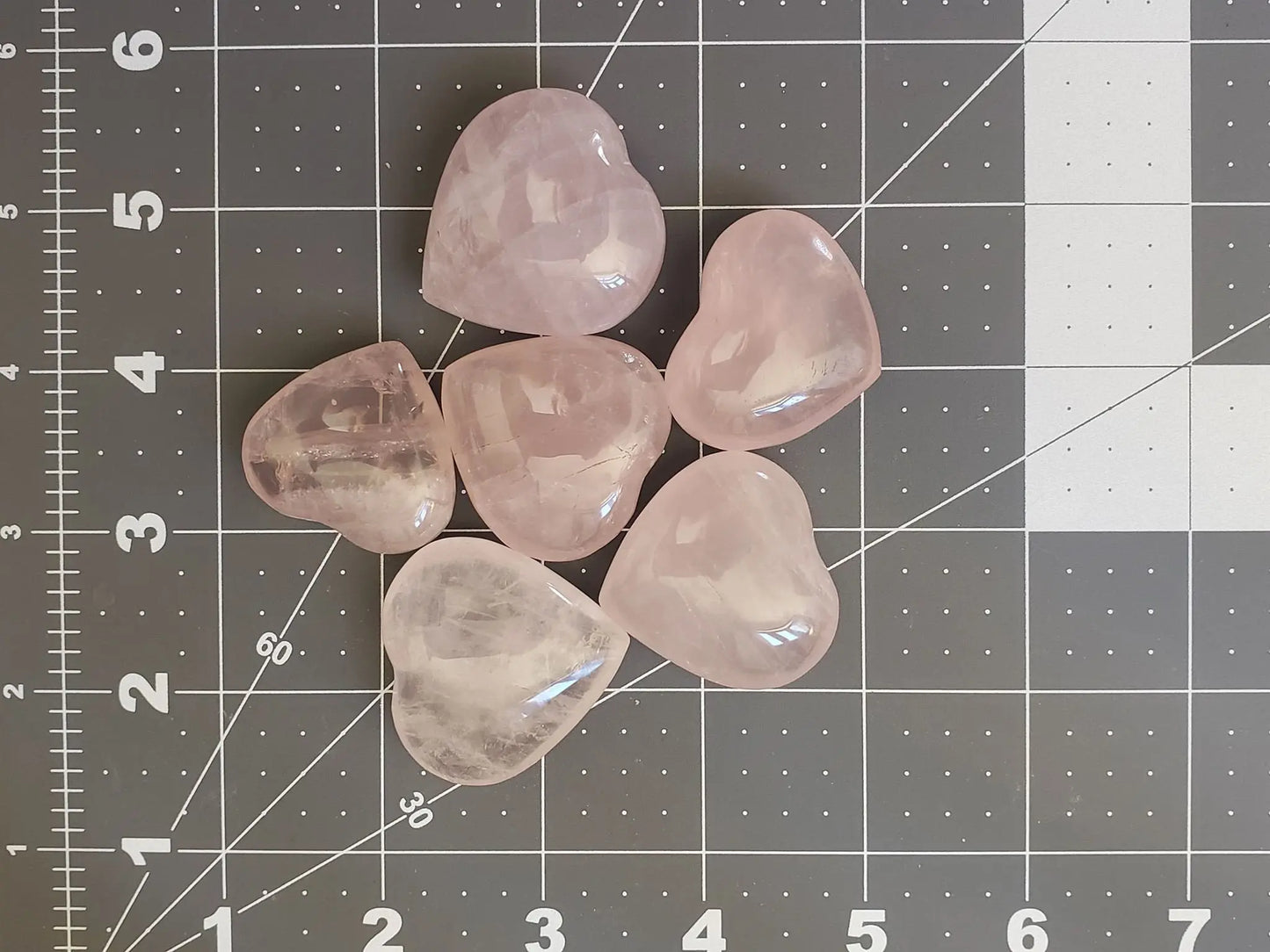 Rose Quartz Puffy Heart (Approx. 1 1/2" wide) 0578 Shop Wholesale Crystals