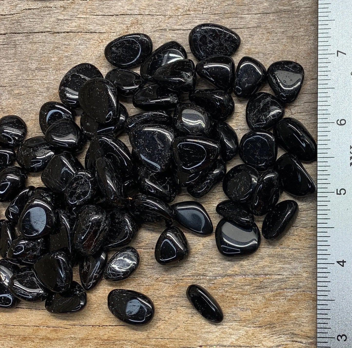 Black Tourmaline Tumbled Stone (Approx. 1/2" - 3/4") BIN-1446 Shop Wholesale Crystals
