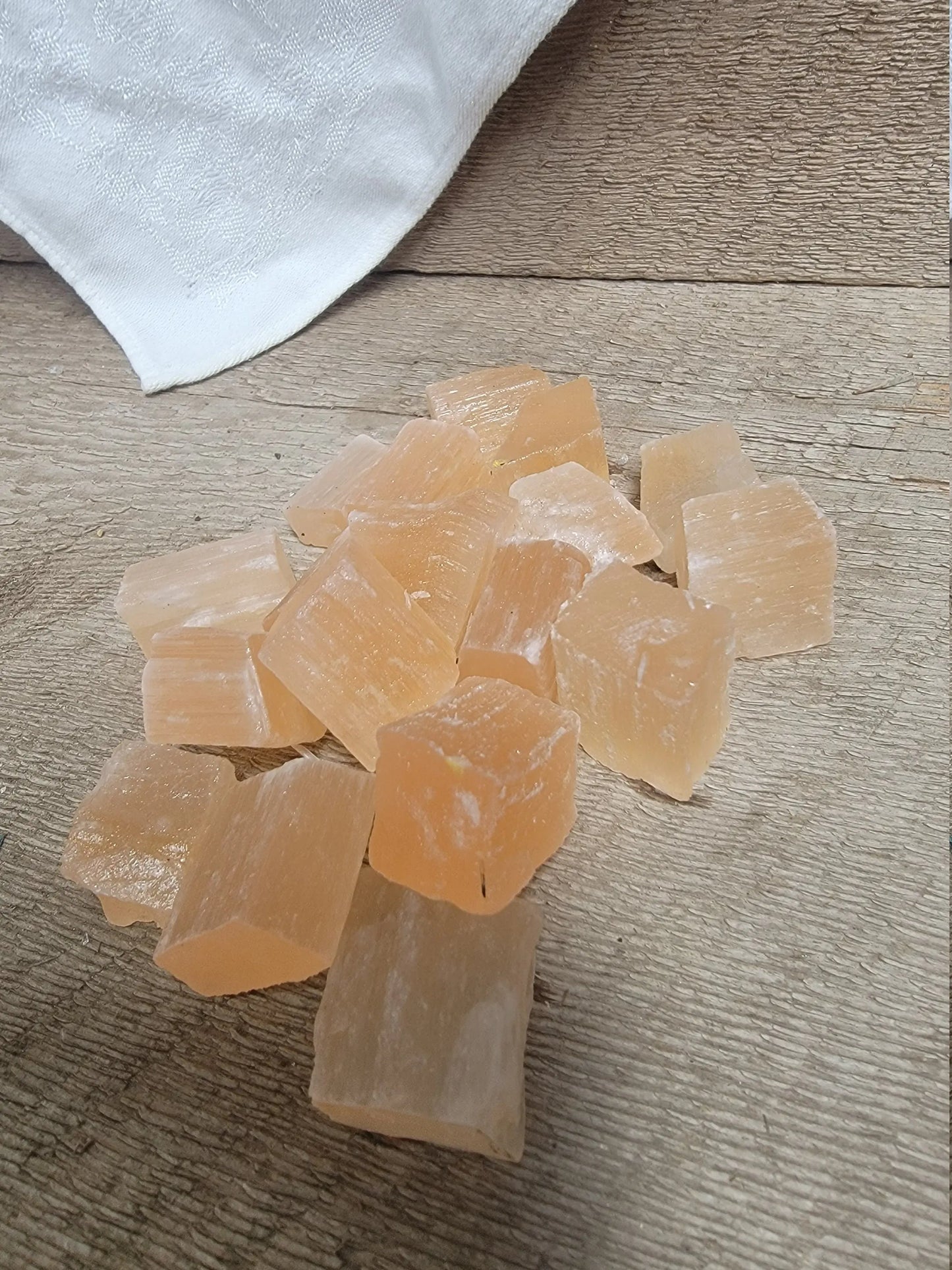 Orange Selenite Chunk, (Approx. 3/4" - 1 1/4") for Crown Chakra & Sacral Chakra, Stone of the Moon Goddess G-0008 Shop Wholesale Crystals
