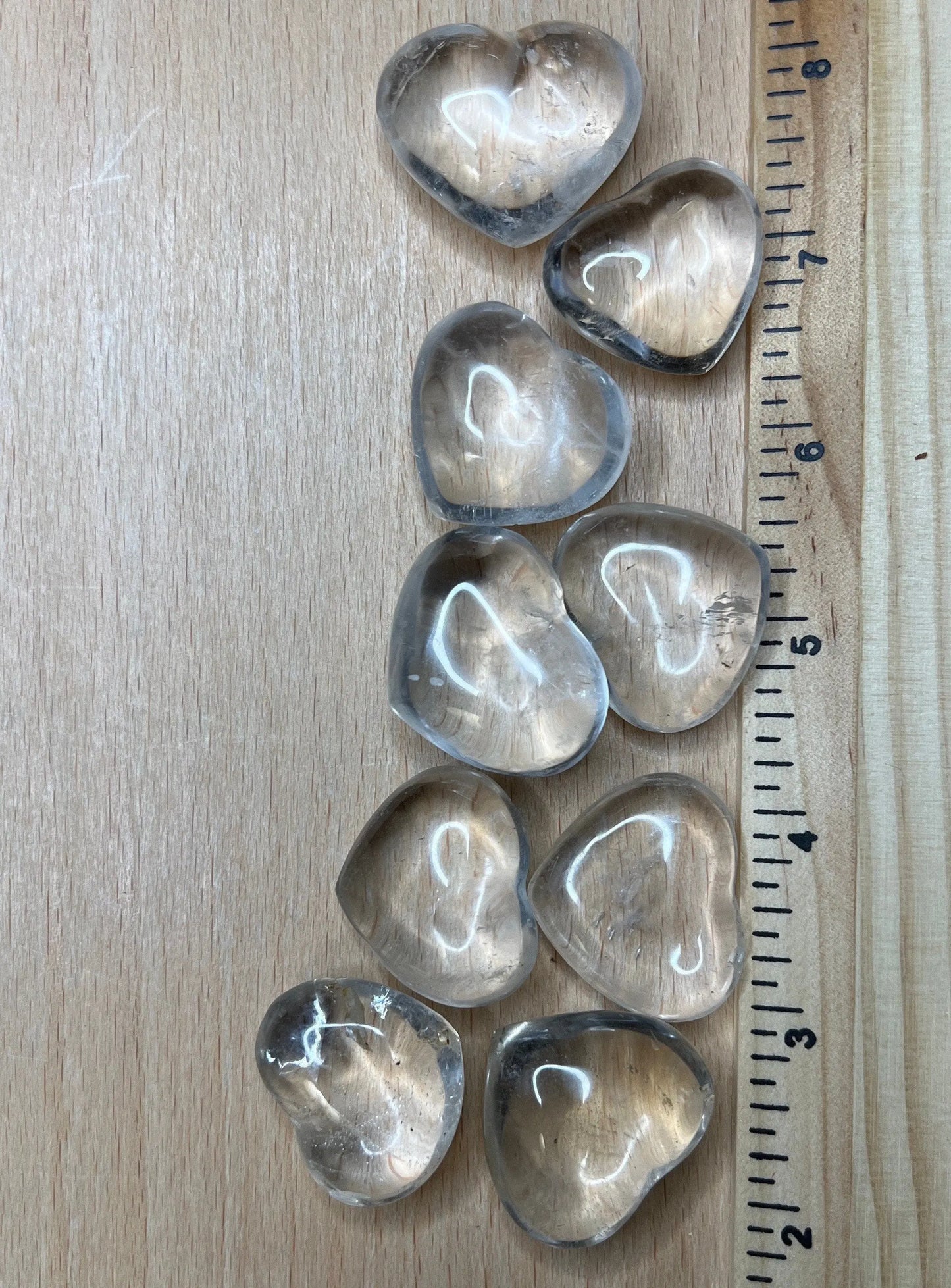 Clear Quartz Puffy Heart 0559 Approx. 1 1/8”1 1/2” Shop Wholesale Crystals