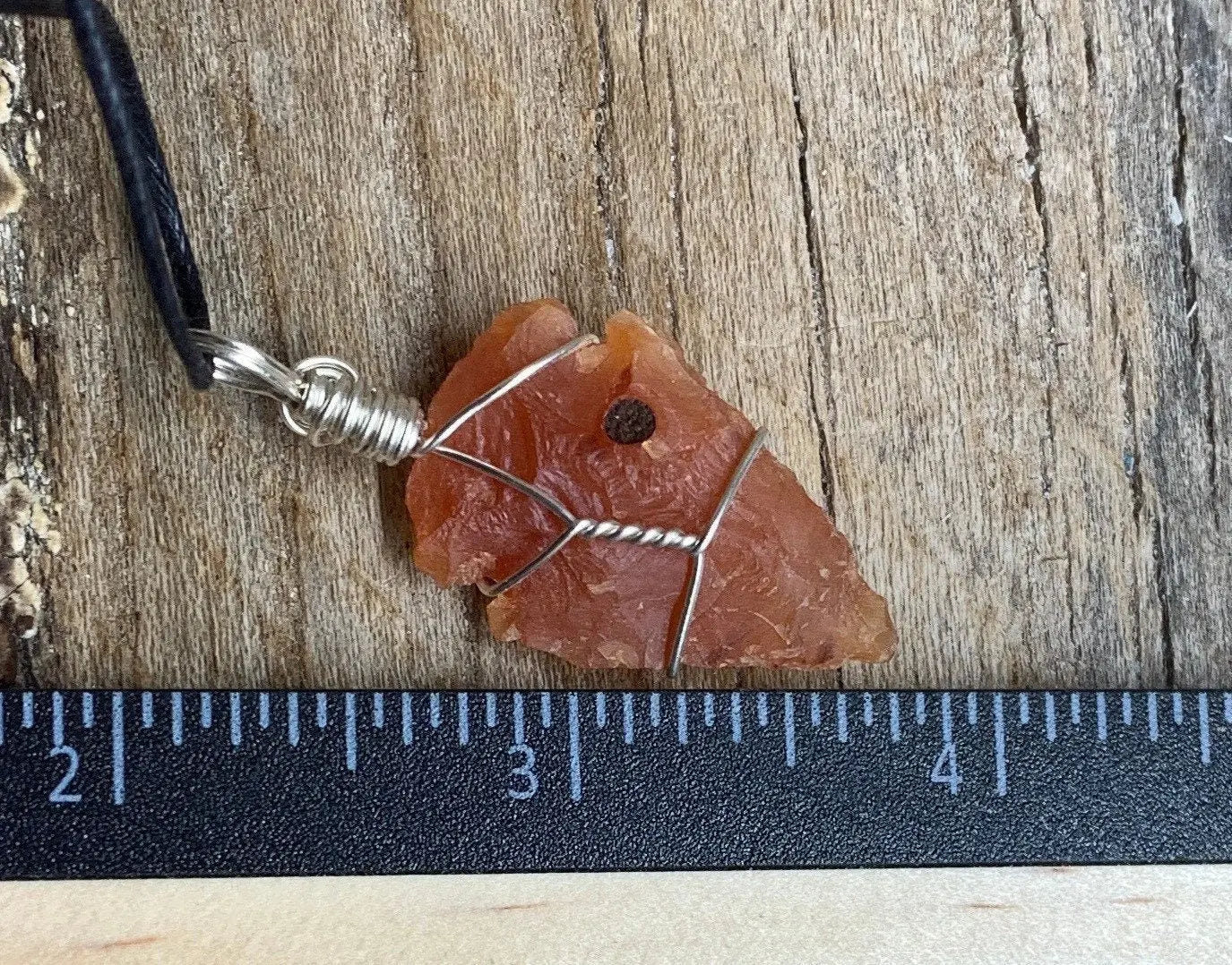 Carnelian Wire Wrapped Arrowhead Necklace 1109 Shop Wholesale Crystals