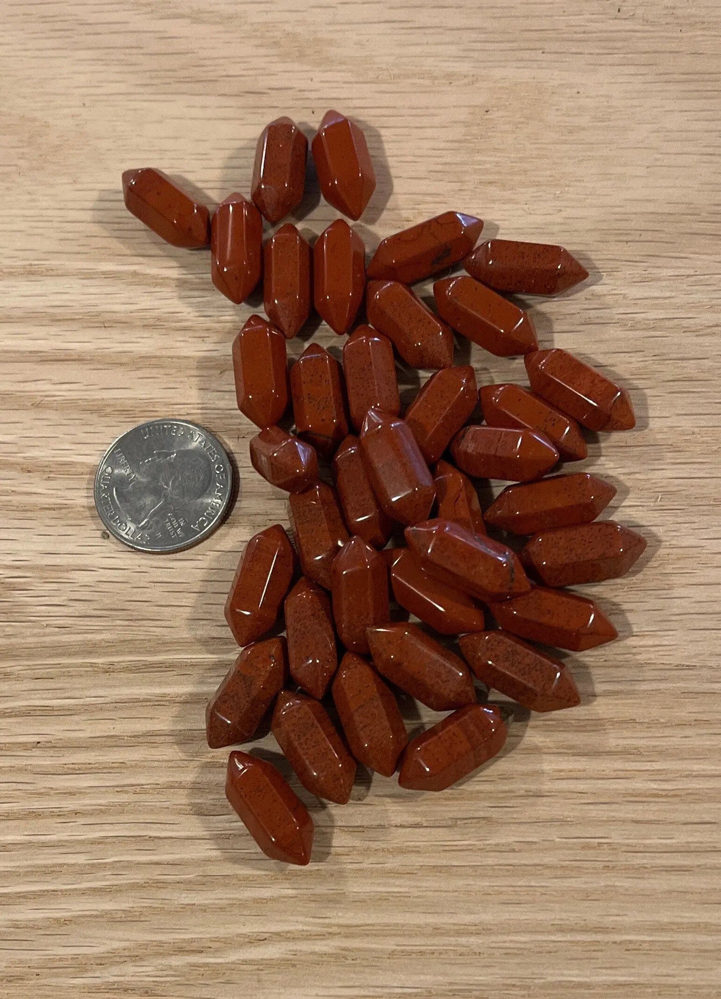 Red Jasper Double Terminated Crystal Point T-0018 (Approx. 3/4”) Shop Wholesale Crystals