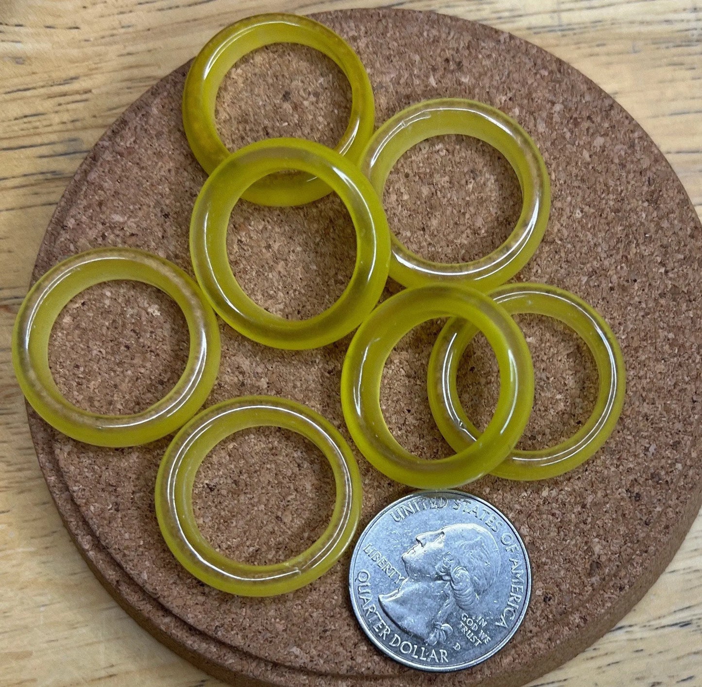 Yellow Cat's Eye Fiber Optic Stone Ring RNG-0062 Size 9 Shop Wholesale Crystals