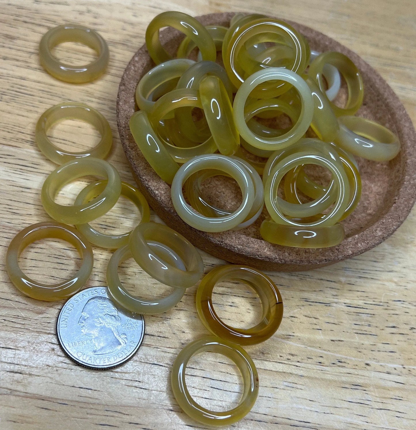 Yellow Agate Ring RNG-0035 Size 7 Shop Wholesale Crystals