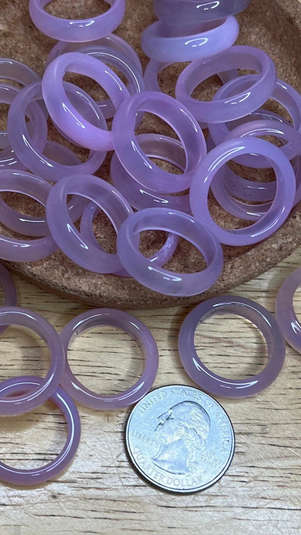 Light Purple Agate Ring RNG-0031 Size 7 Shop Wholesale Crystals