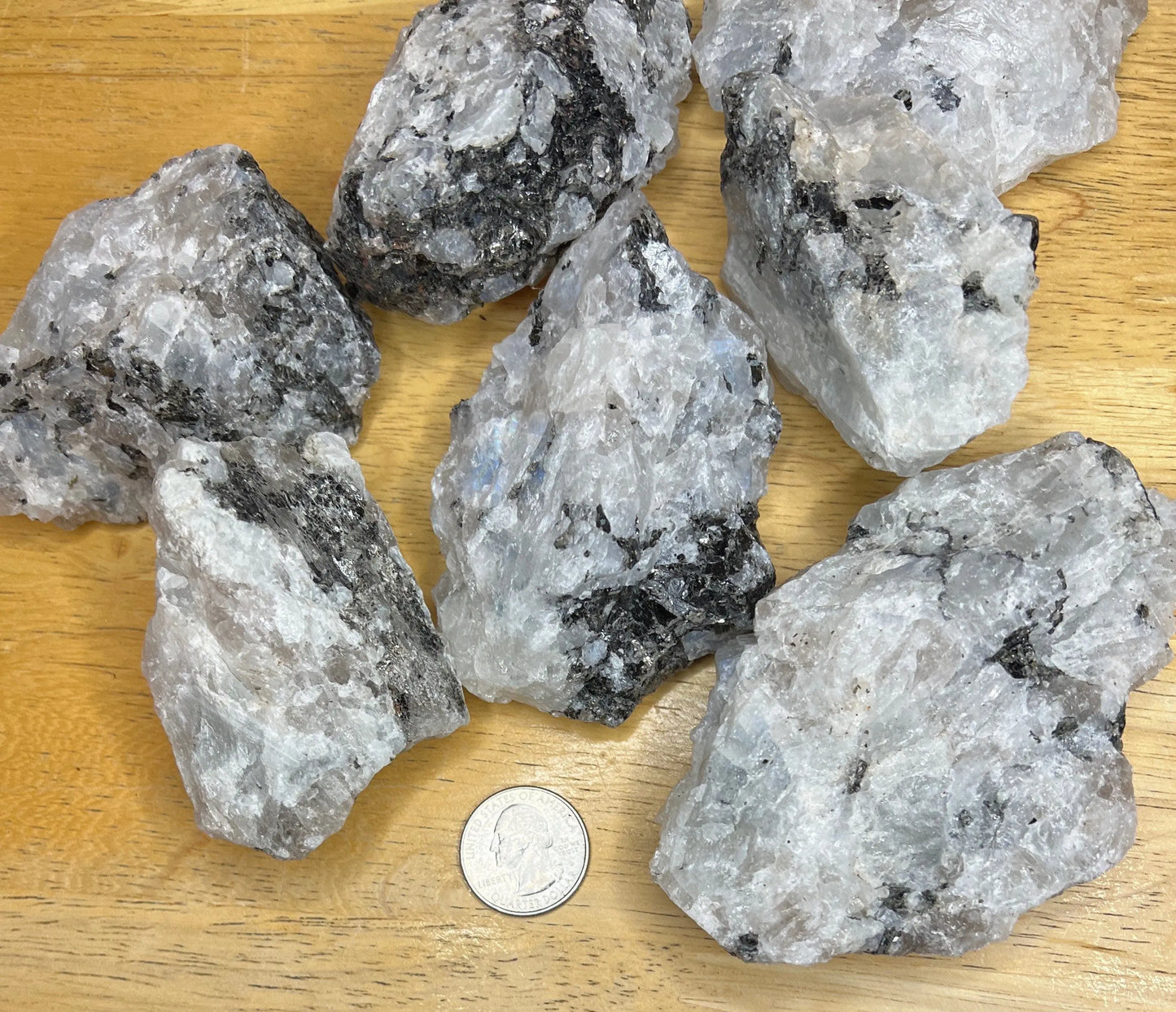 Rainbow Moonstone, Raw, Beautiful Flash. 1258 Approx. 3”- 4” Shop Wholesale Crystals