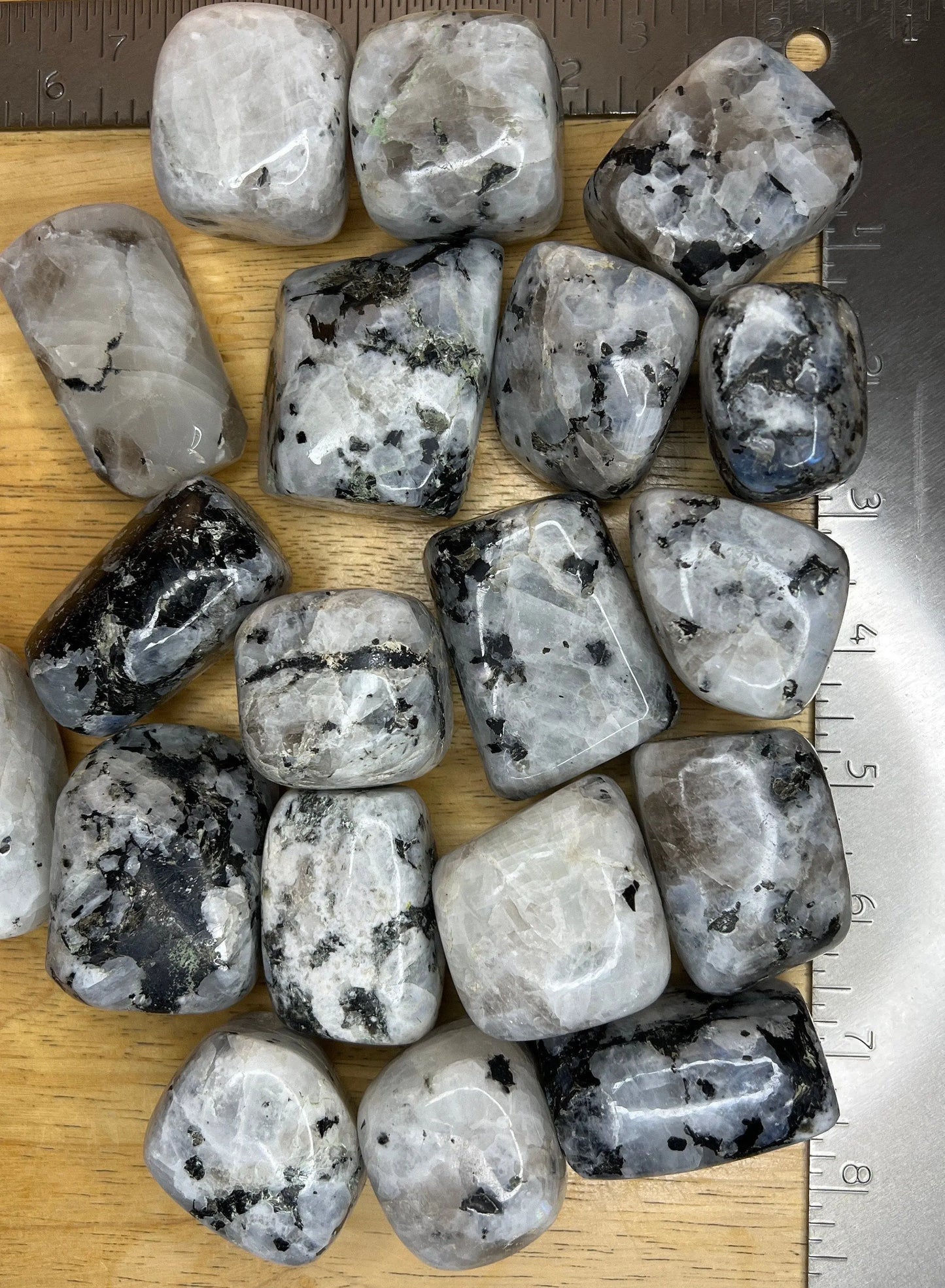 Rainbow Moonstone Palm Stone 1575 (Approx. 1 5/8”- 2 1/3”) Shop Wholesale Crystals