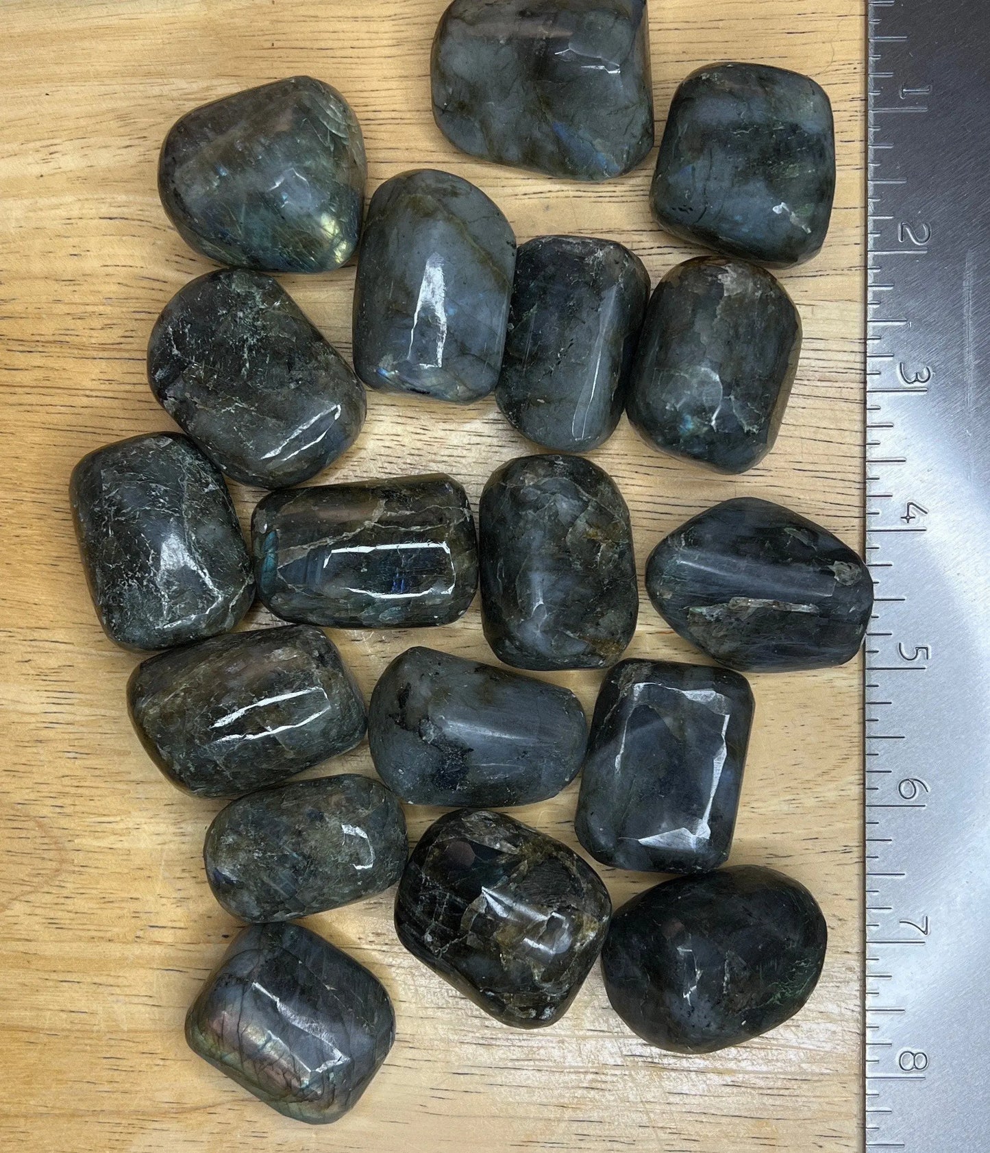 Labradorite Palm Stone (Approx 1 1/2”- 2”) 1578 Shop Wholesale Crystals