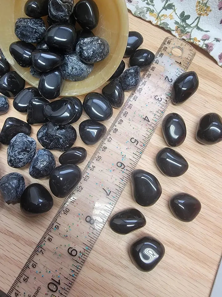Apache Tear Stone (Approx. 7/8" - 1 1/4") Polished by Nature 0608 Shop Wholesale Crystals