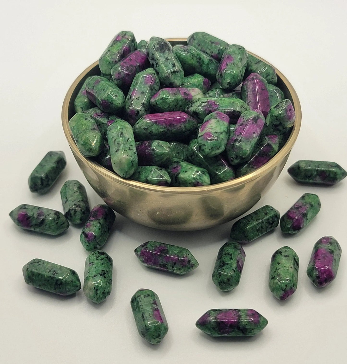 Ruby in Zoisite Double Terminated Crystal Point (Approx. 3/4") T-0029 - Shop Wholesale Crystals