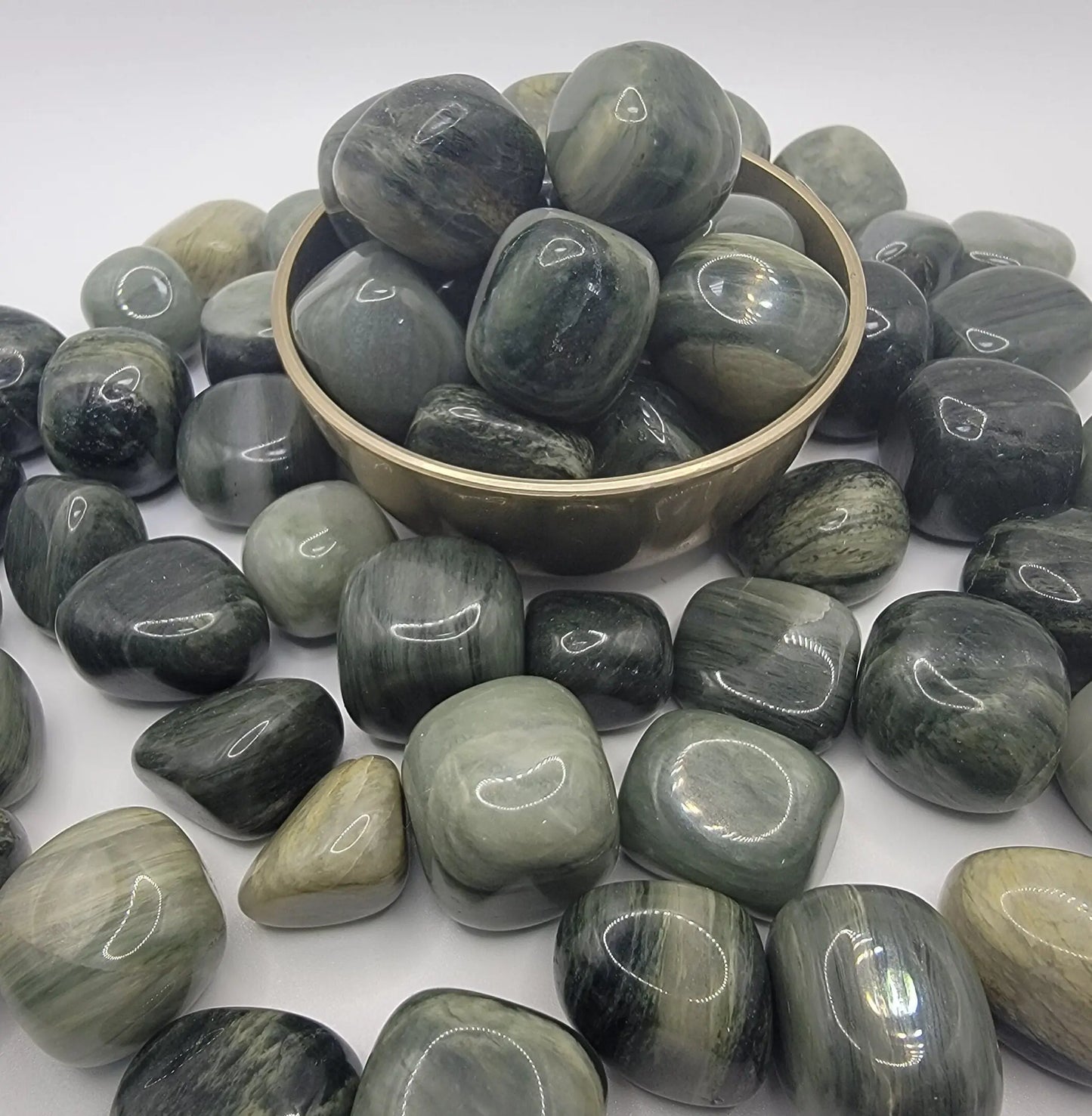 Green Quartz Tumbled Stone, Polished (Approx. 5/8" - 3/4") Polished Stone BIN-1295 Shop Wholesale Crystals