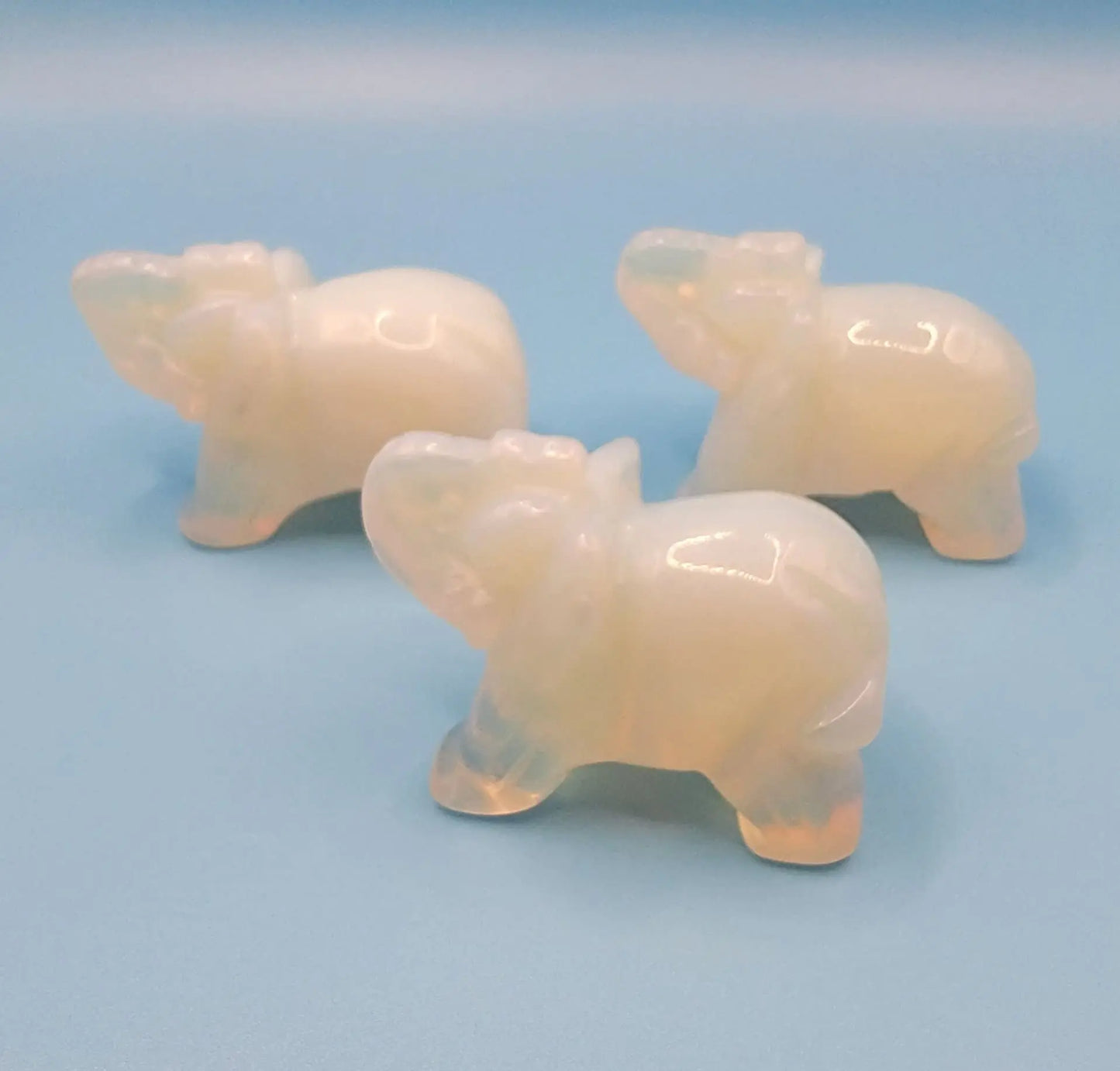 Opalite Carved Elephant (Approx. 2") 0079 Shop Wholesale Crystals