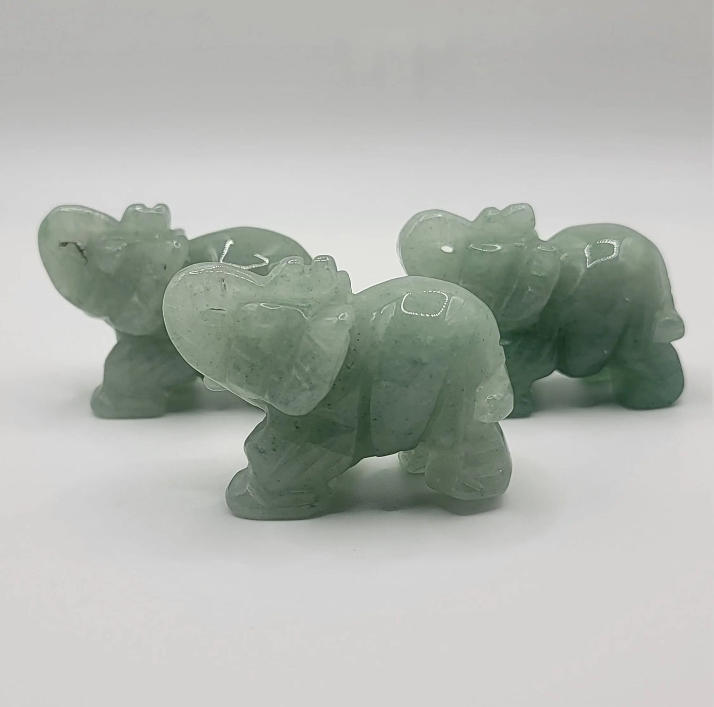 Green Aventurine Carved Elephant (Approx. 2") 0985 Shop Wholesale Crystals