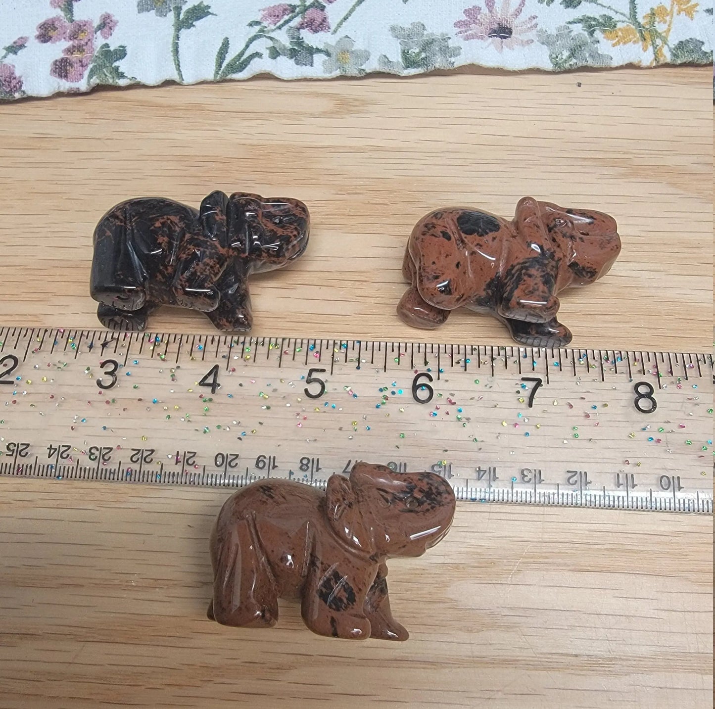 Mahagony Obsidian Carved Elephant (Approx. 2") 0085 Shop Wholesale Crystals