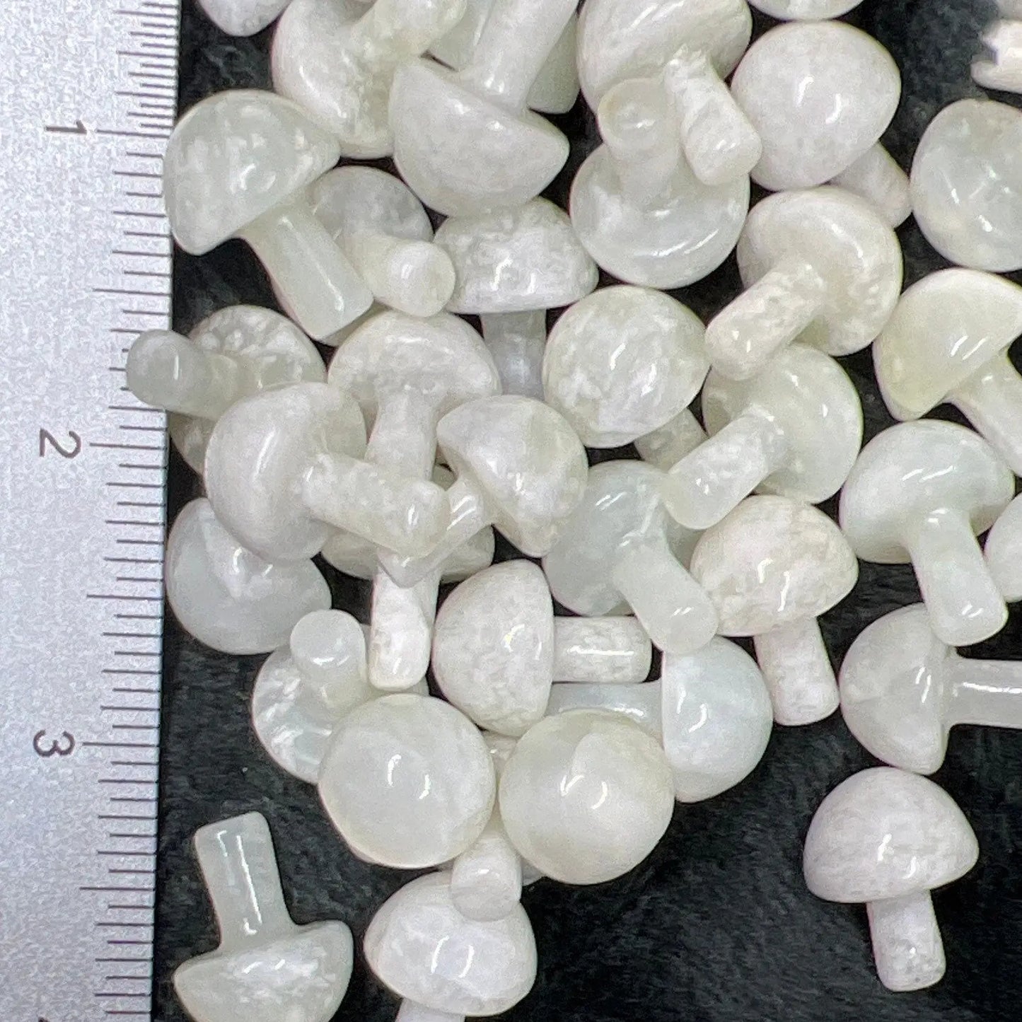 Lime Green Jadeite Mushroom 0021 Approx. 5/8”x 3/4” Shop Wholesale Crystals