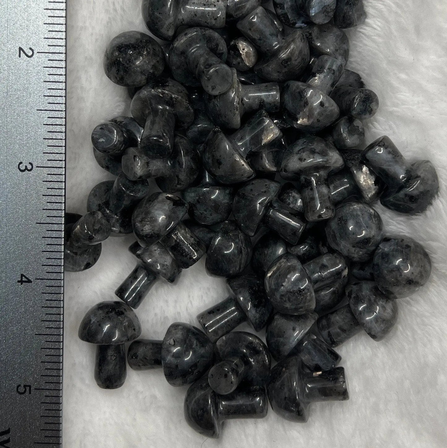 Larvikite Carved Mushroom (Approx. 5/8" x 3/4") 0032 Shop Wholesale Crystals