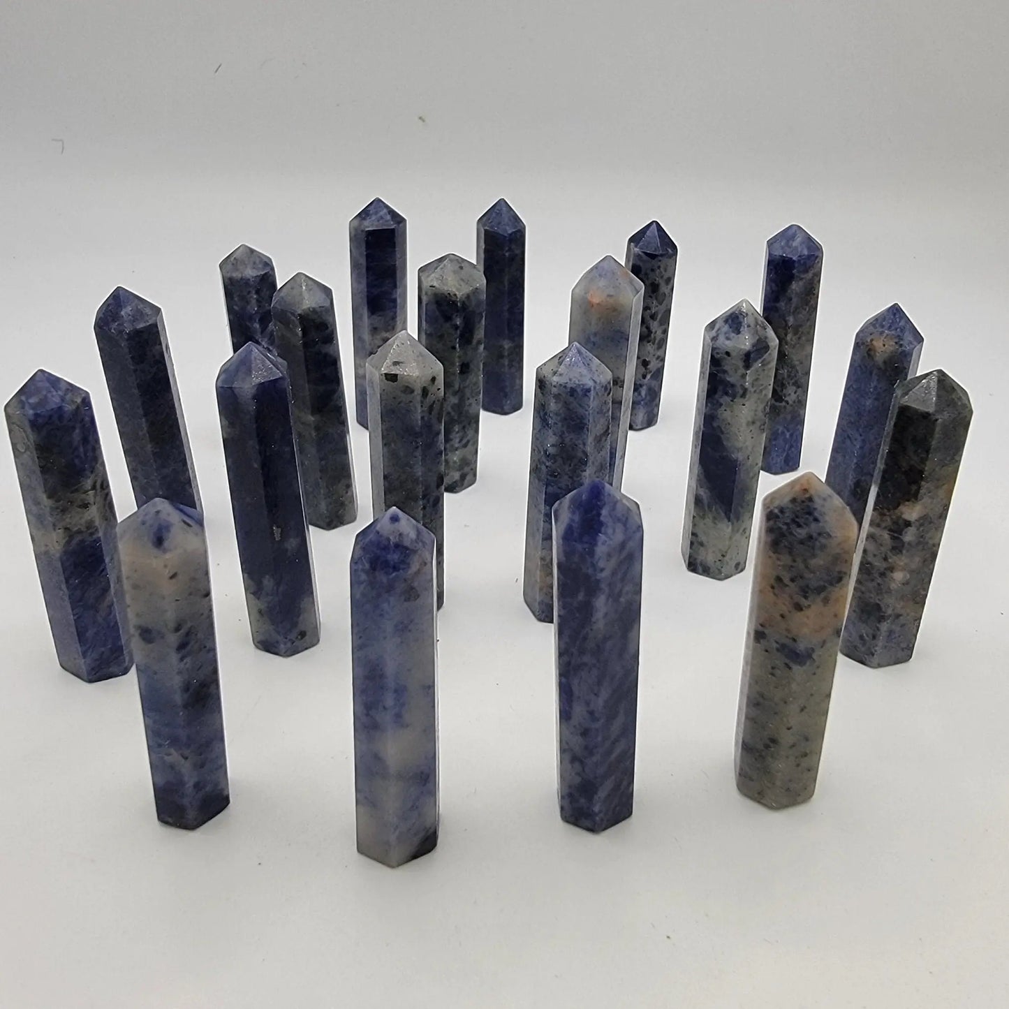 Sodalite Obelisk, Small 0873 (Approx. 1 3/8” - 1 5/8") Shop Wholesale Crystals