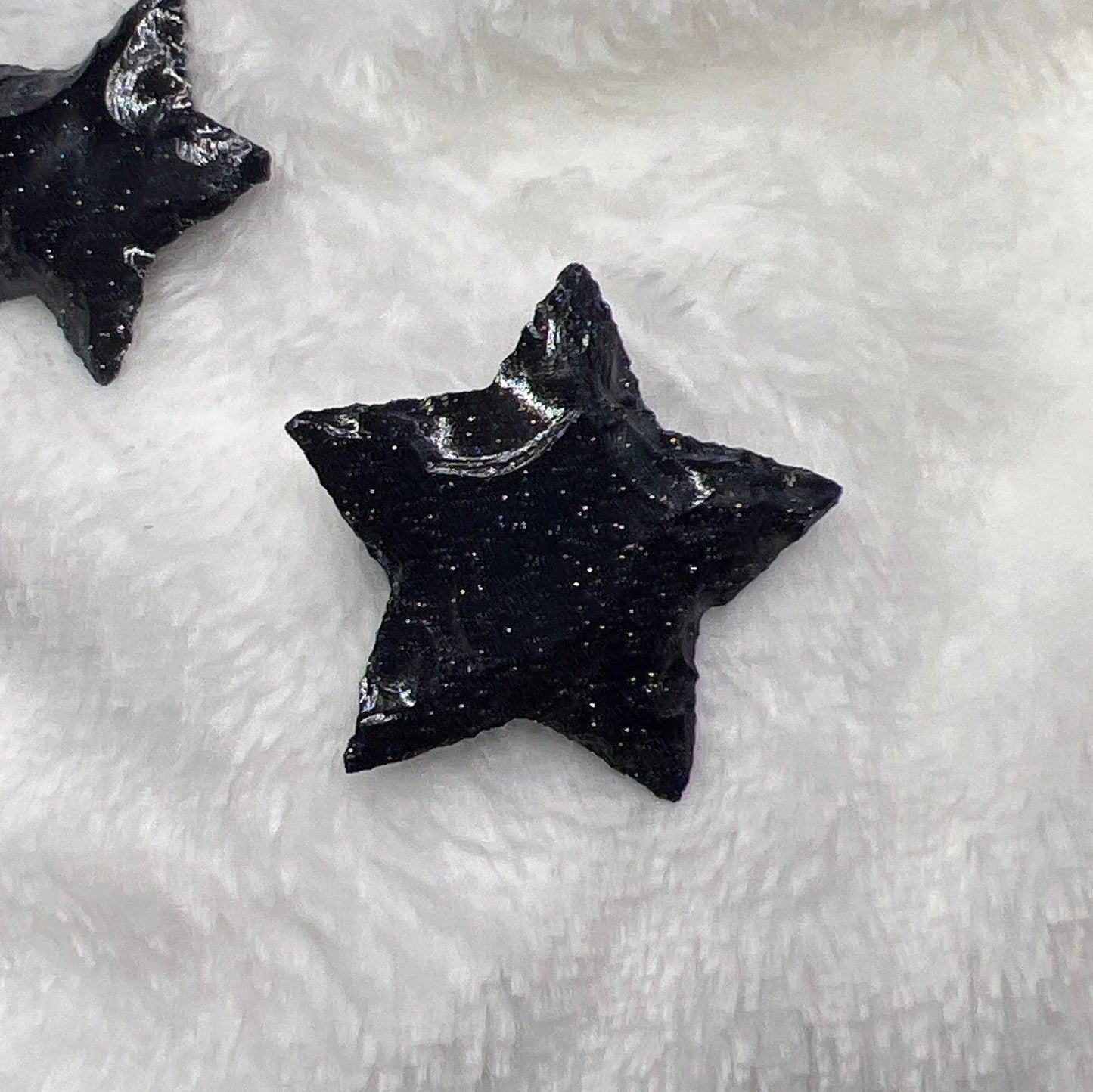 Blue Goldstone Knapped Star 1349 (Approx. 1 1/4" - 1 1/2”) Shop Wholesale Crystals