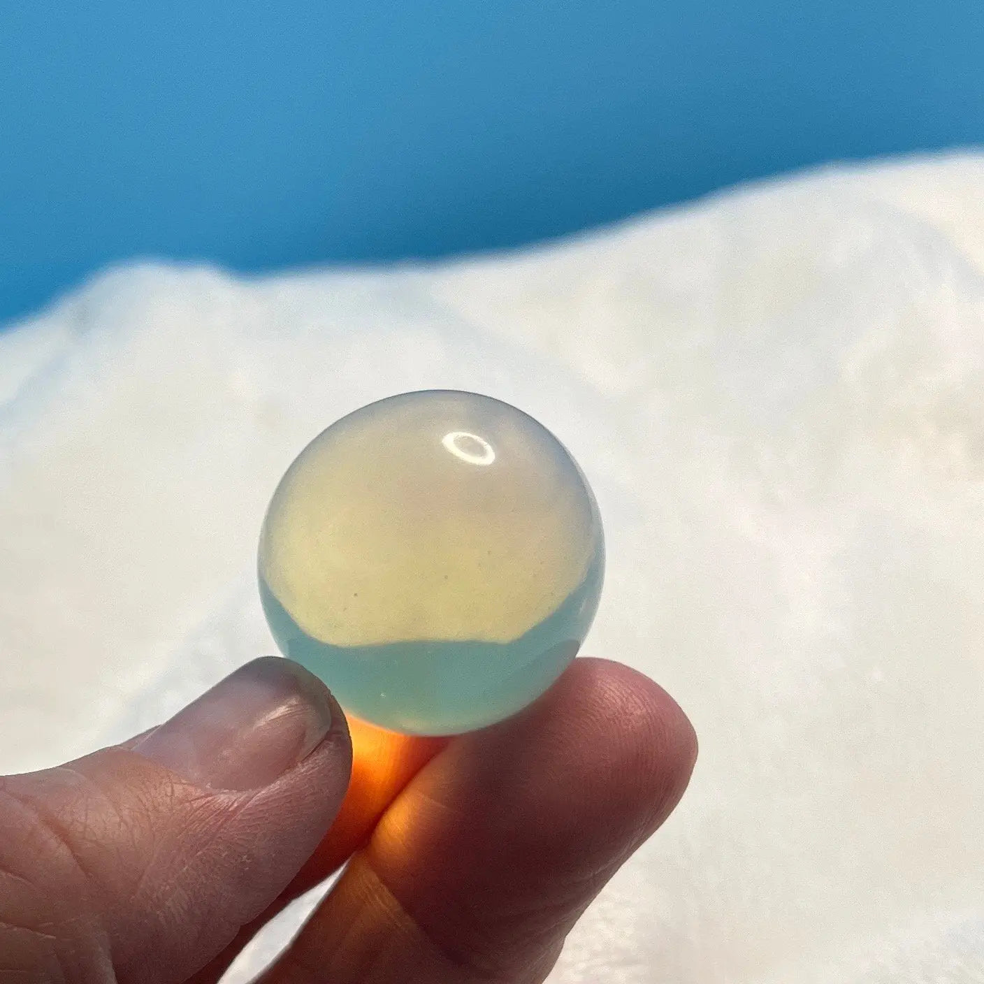 Opalite Sphere Small (Approx. 7/8" - 1 1/8") Polished Stone for Crystal Grid, Craft Supply 0415 Shop Wholesale Crystals
