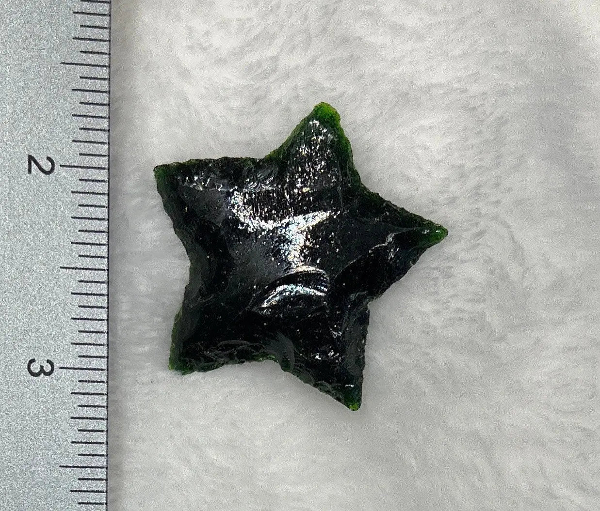 Green Goldstone Knapped Star 1326 (Approx. 1 1/4”-1 1/2”) Shop Wholesale Crystals