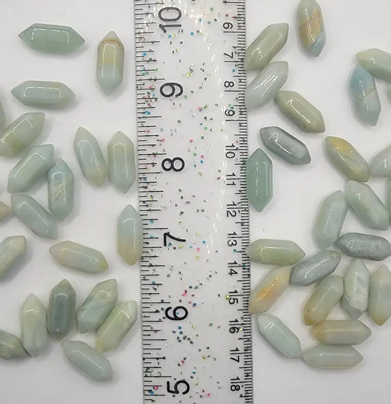 Blue Amazonite Double Terminated Crystal Point T-0056 (Approx. 3/4") Shop Wholesale Crystals