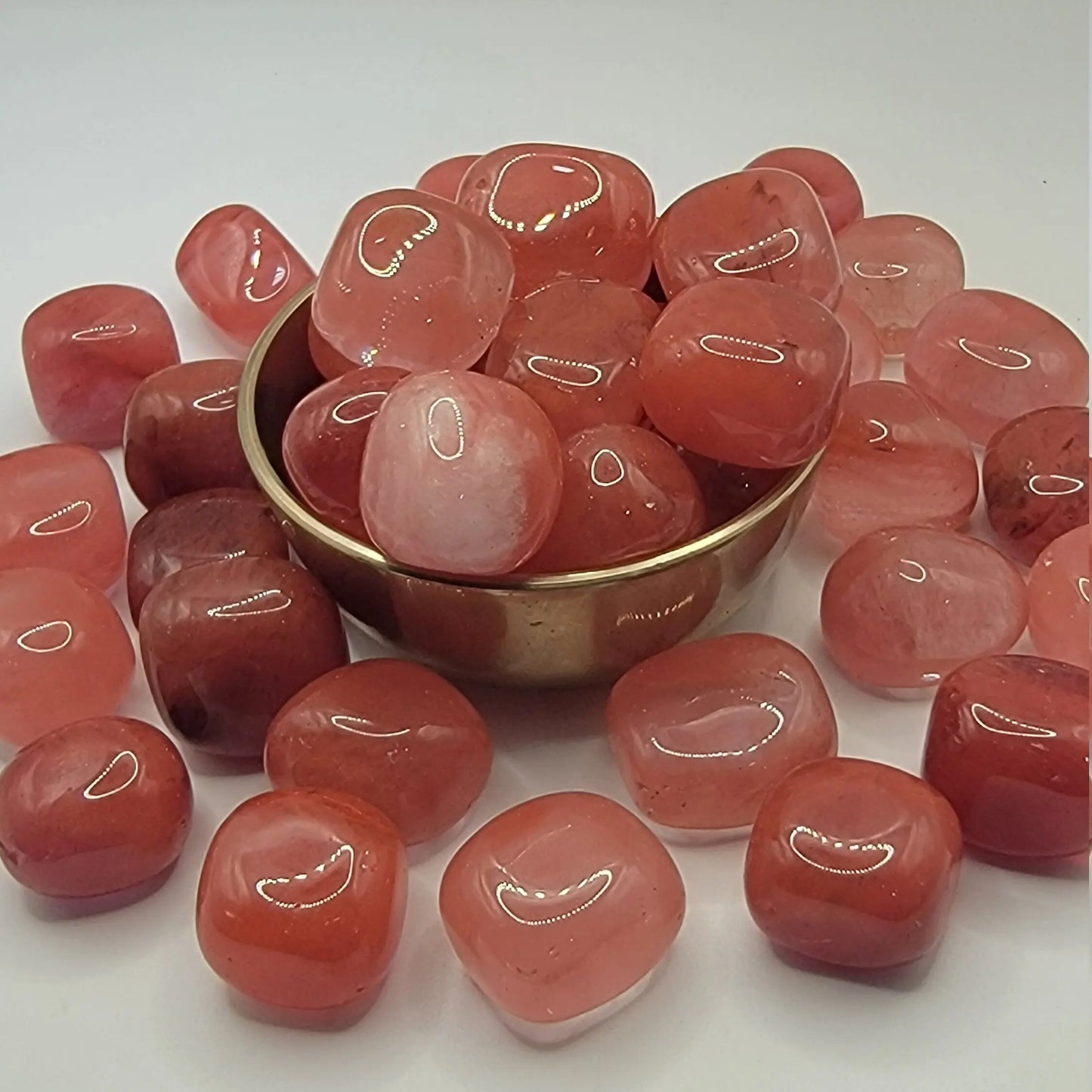 Cherry Quartz Tumbled Stone (Approx. 3/4" - 1 1/4") BIN-1207 Shop Wholesale Crystals