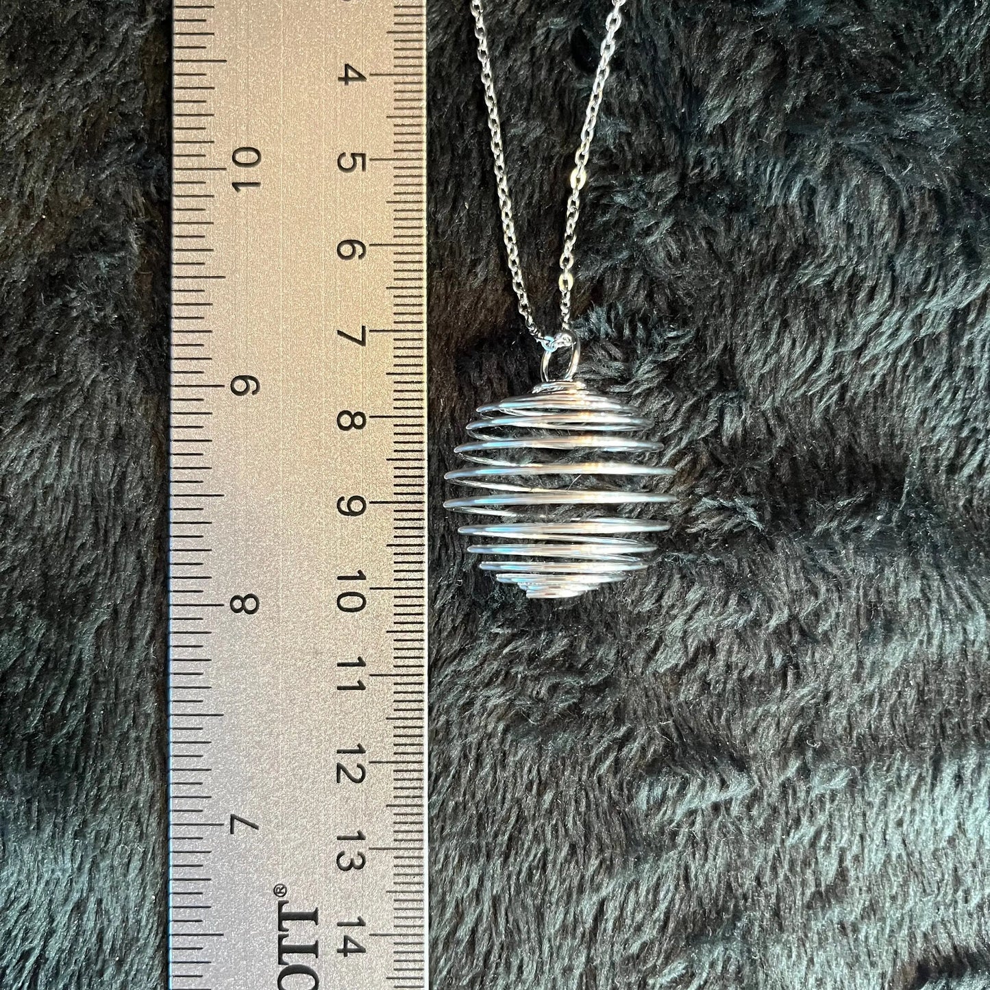 Silver tone Cage Pendant (25mm) With 24” Chain 1063 Shop Wholesale Crystals