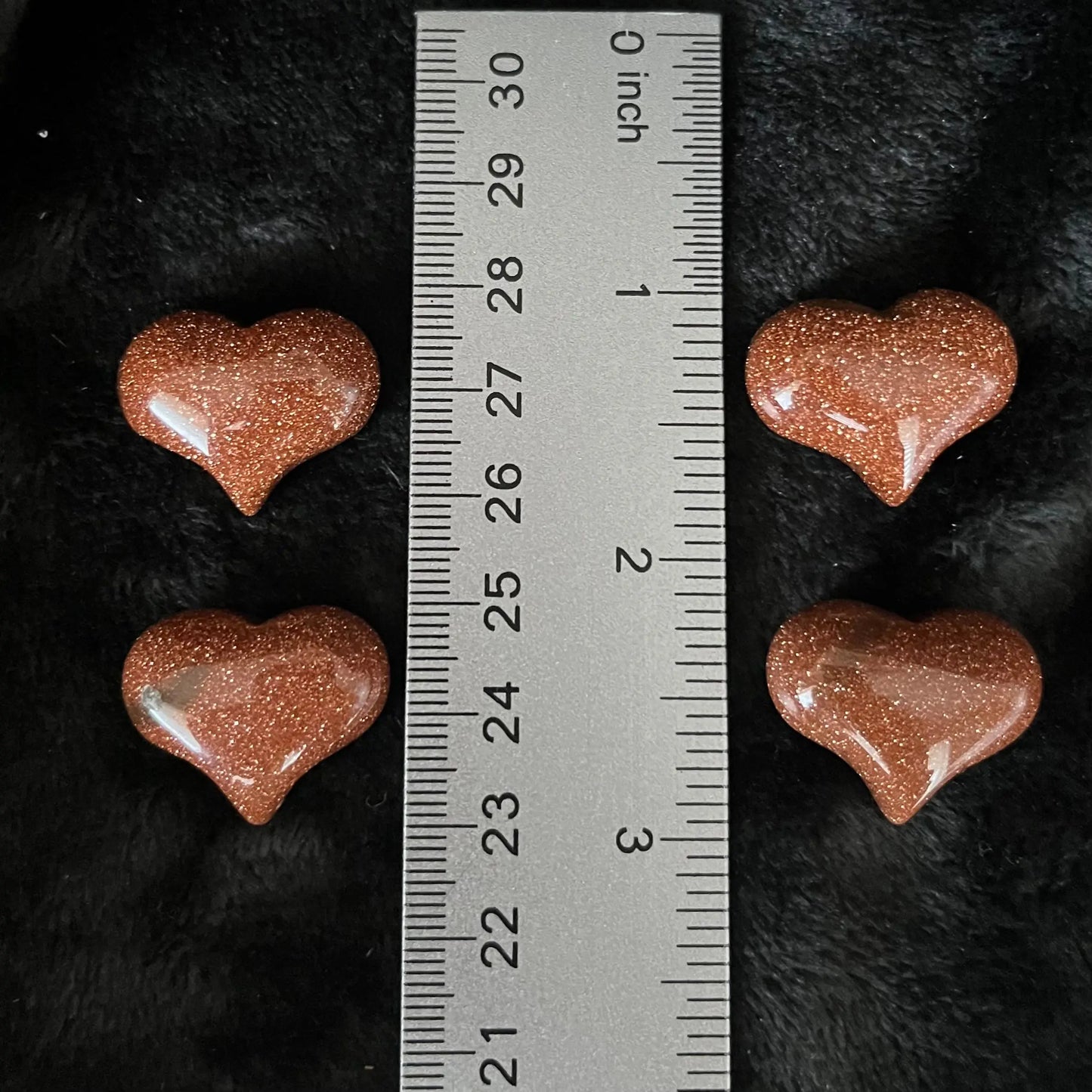 Goldstone Puffy Heart (Approx. 3/4”x1”) 0535-C Shop Wholesale Crystals