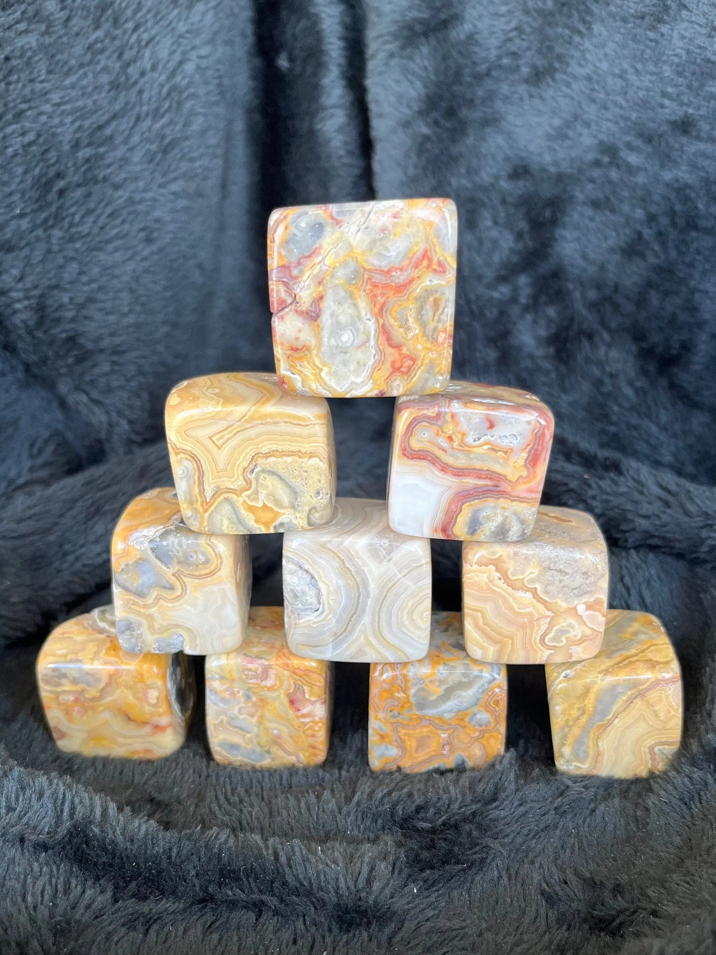 Crazy Lace Agate Cube (Approx. 1 1/2”-1 3/4”) BIN-1369 Shop Wholesale Crystals