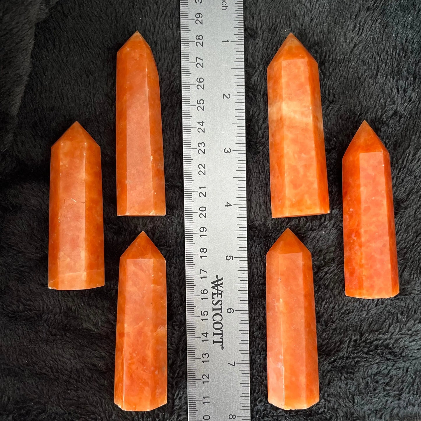Orange Calcite Obelisk (Approx. 3”-3 1/2") 0850 Shop Wholesale Crystals
