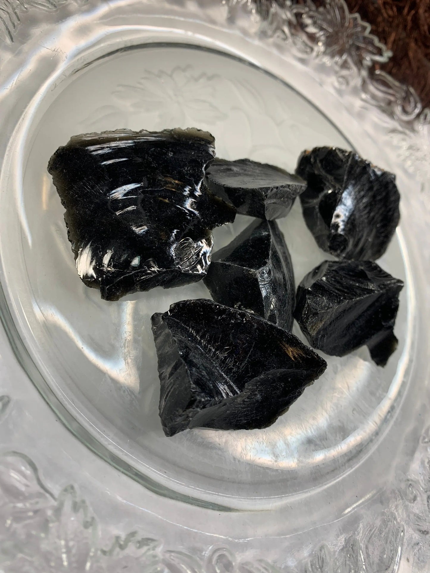 Obsidian Raw Stone, (Approx. 1 3/4" - 2 3/4") Found in Utah, Natural Volcanic Glass 1281 Shop Wholesale Crystals
