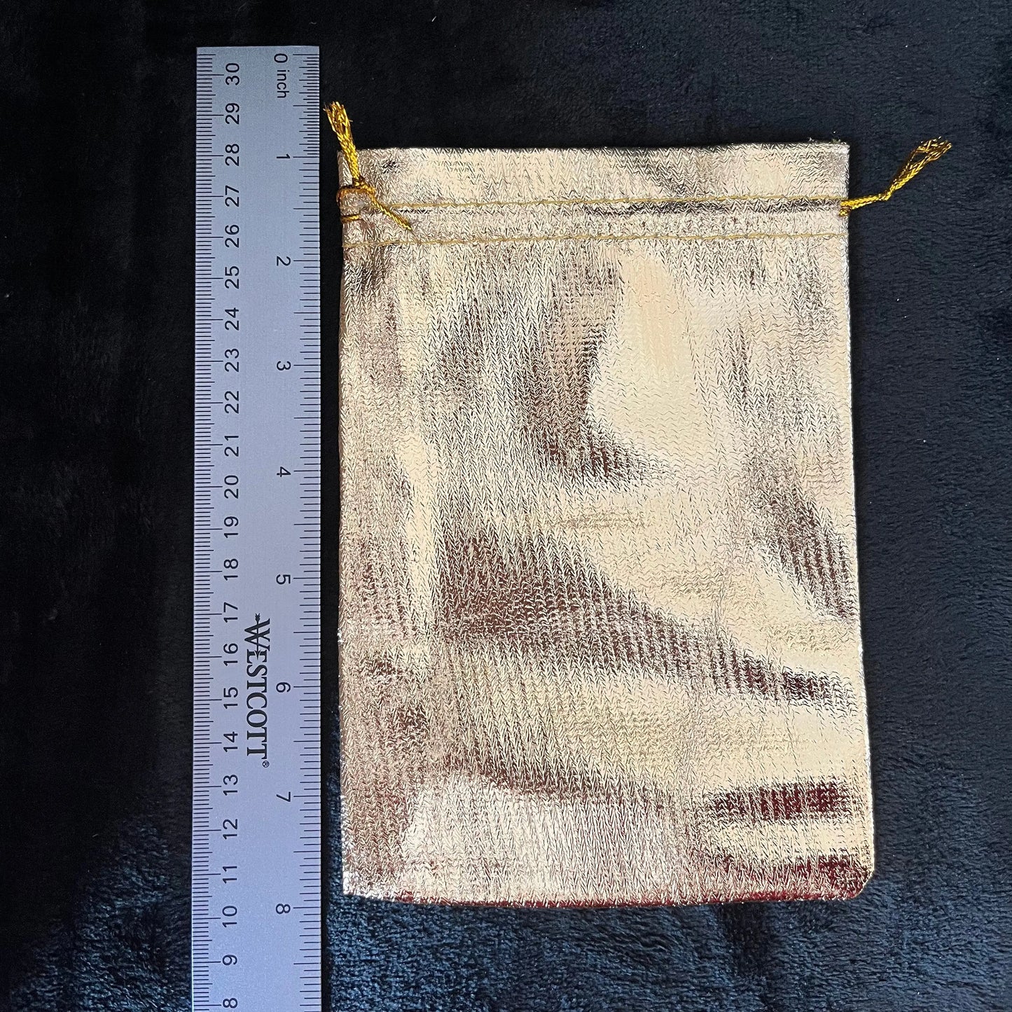 Golden Metallic Organza Drawstring Bag (Approx. 5”X7”) BAG-0064 Shop Wholesale Crystals