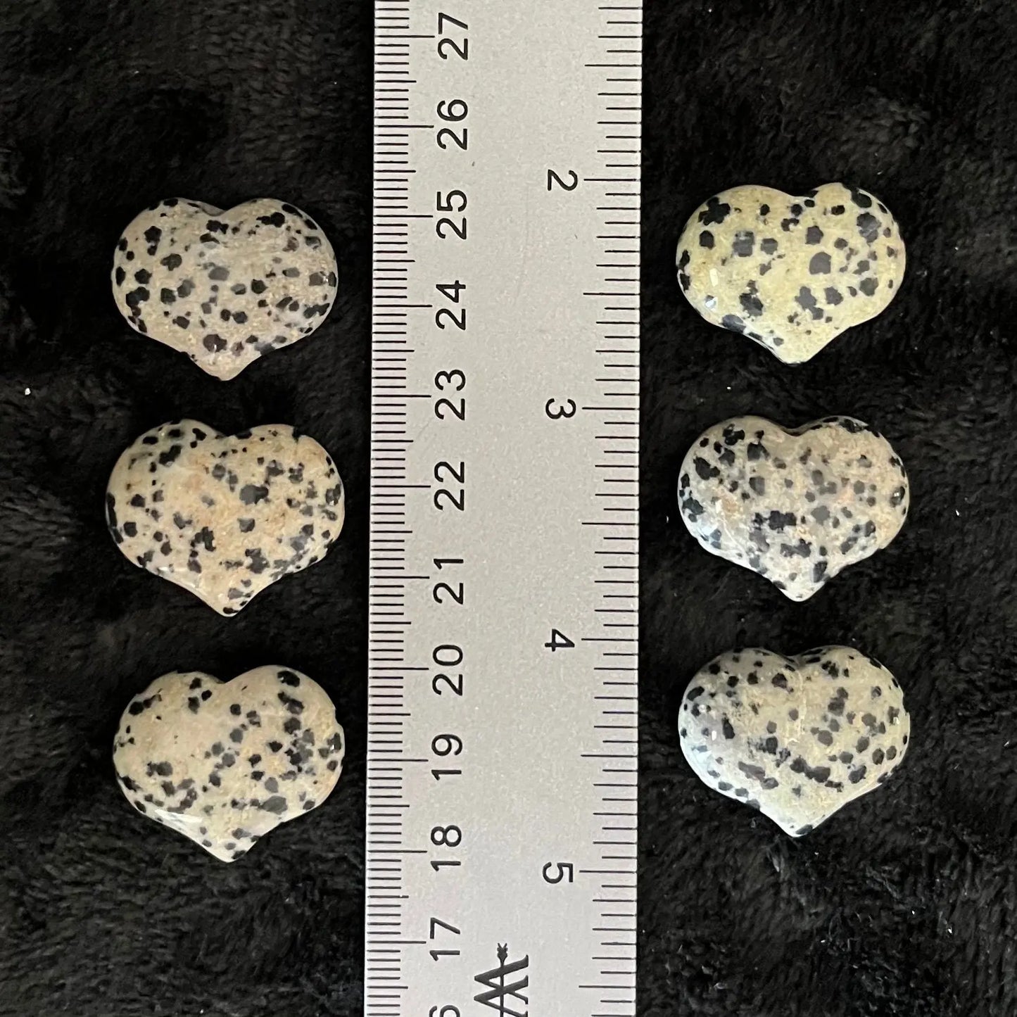 Dalmatian Jasper Puffy Heart (Approx. 3/4”x1”) 0532-C Shop Wholesale Crystals