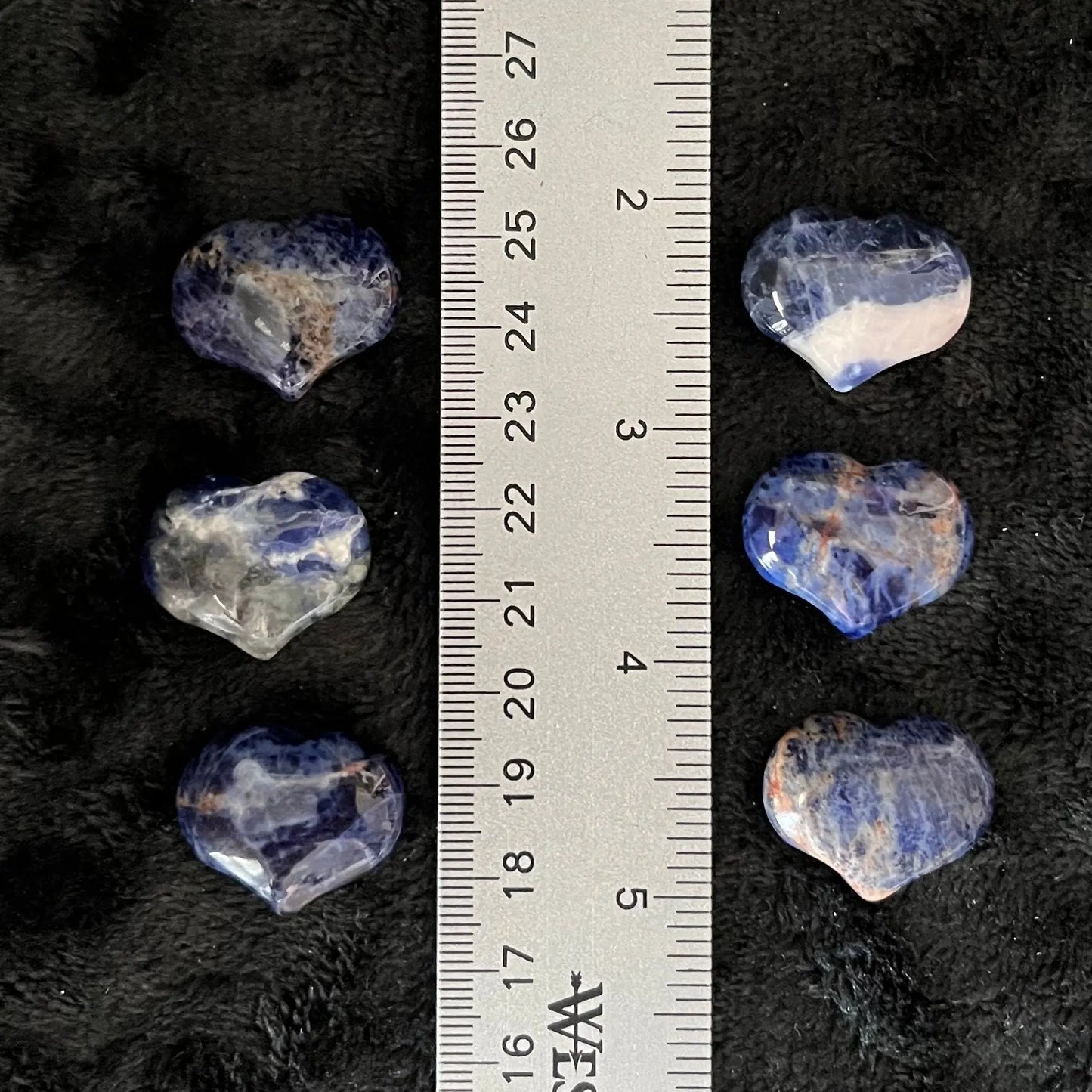 Sodalite Puffy Heart (Approx. 3/4”x1”) 0531-D Shop Wholesale Crystals