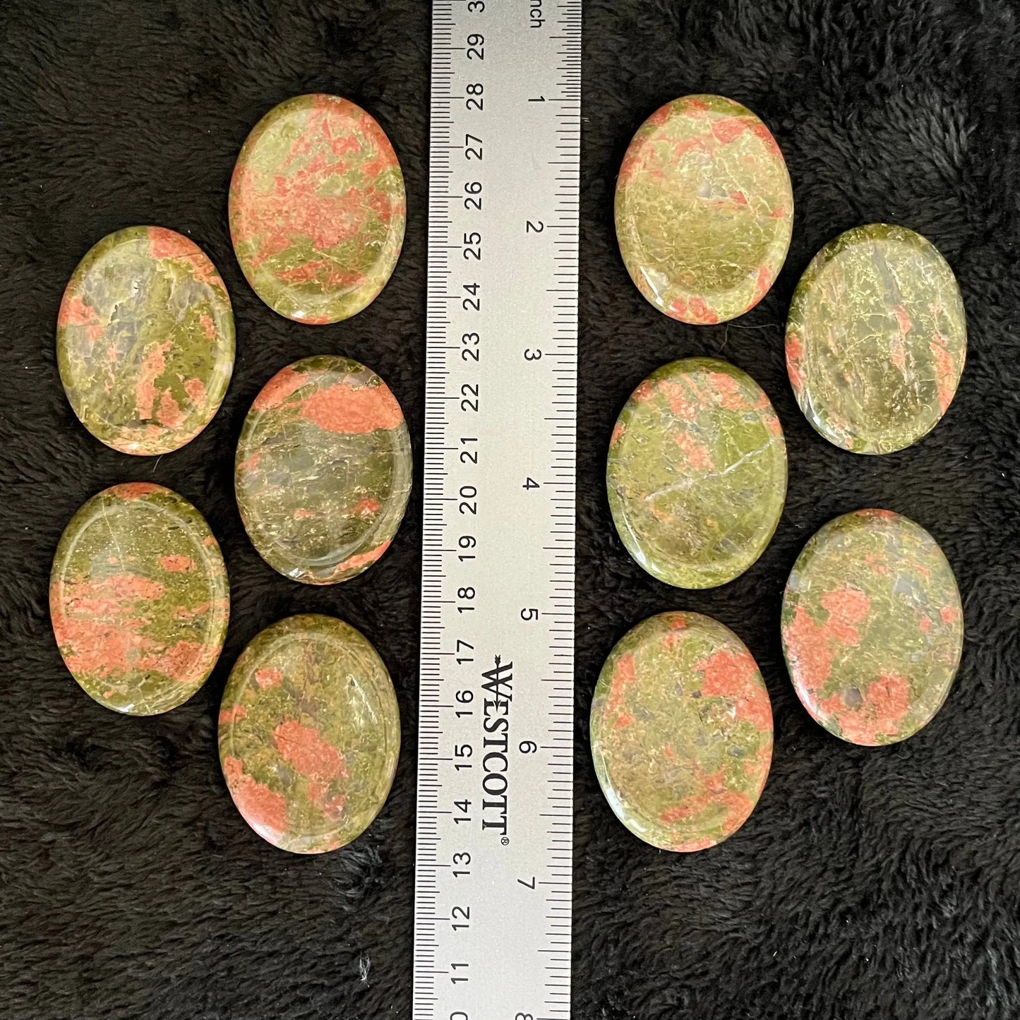 Unakite Jasper Worry Stone (Approx 1/3/8" x 1 3/4") 1402 Shop Wholesale Crystals
