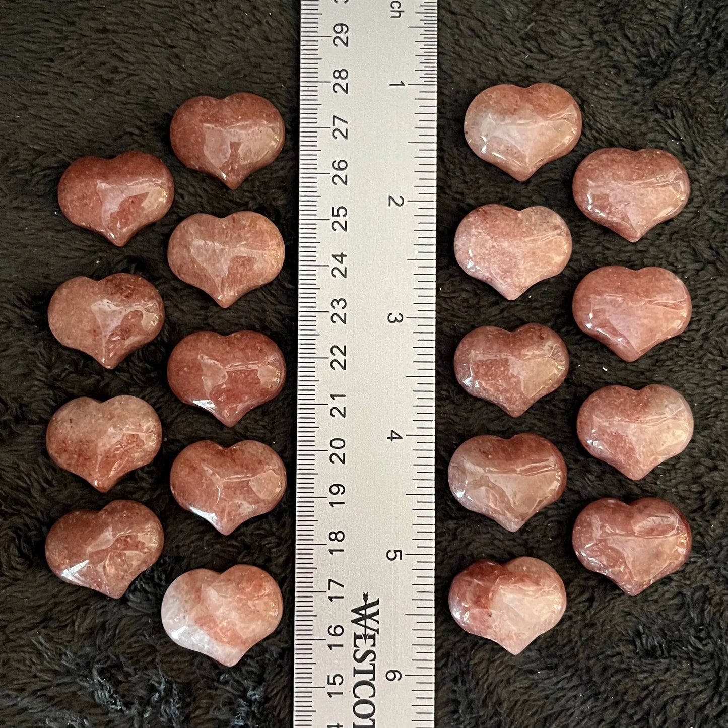 Strawberry Quartz Puffy Heart (Approx. 3/4”-1”) 0542-A Shop Wholesale Crystals