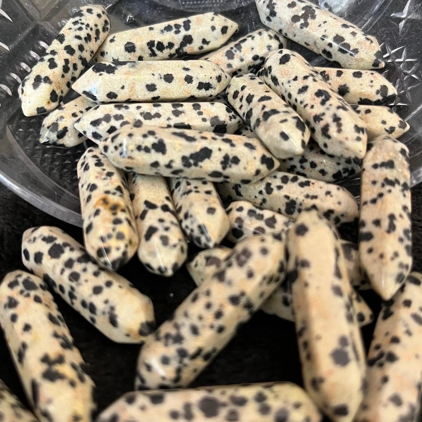 Dalmatian Jasper Double Point (Approx. 1 1/8”) T-0013 Shop Wholesale Crystals
