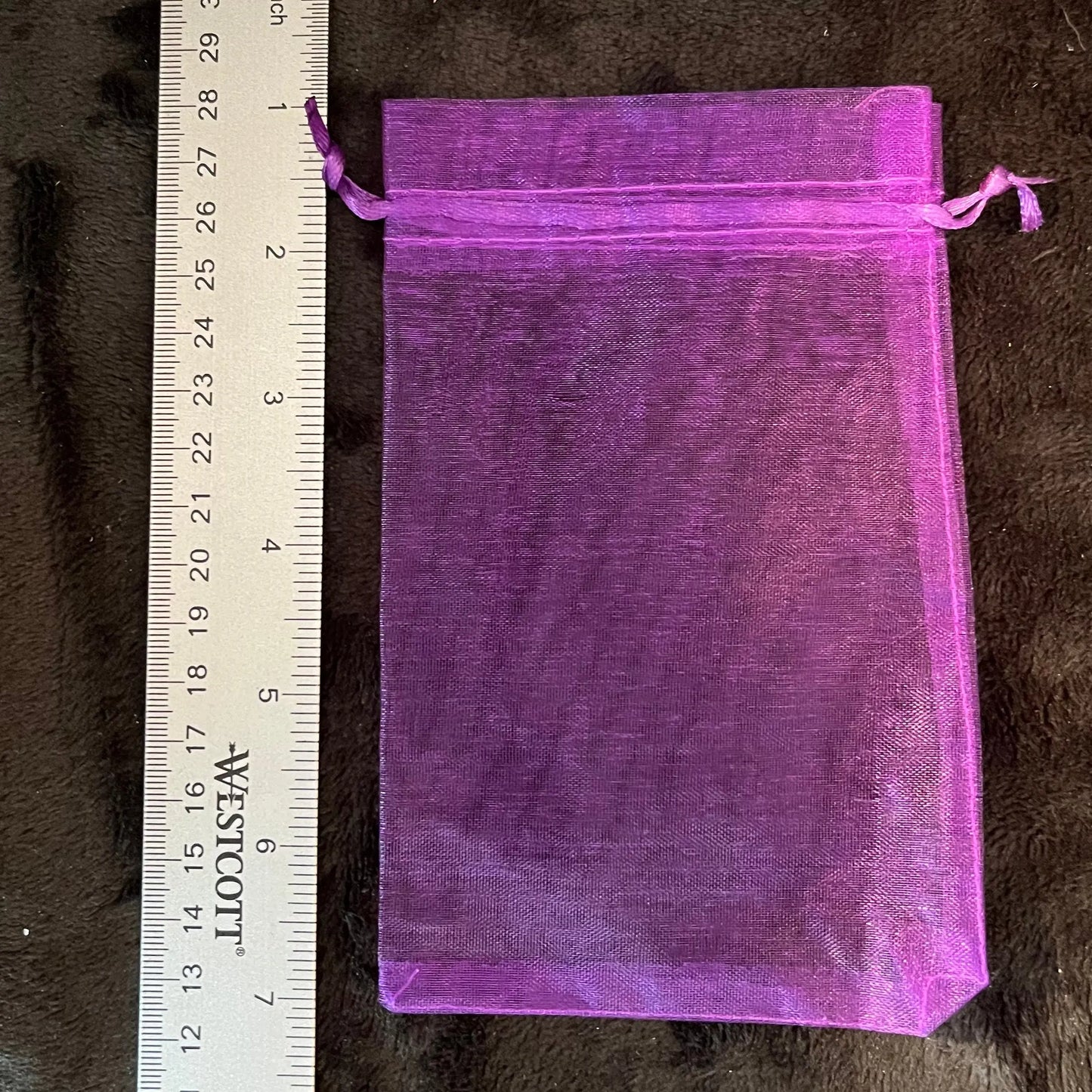 Purple Organza Bag (Approx. 4” x 6") BAG-0106 Shop Wholesale Crystals